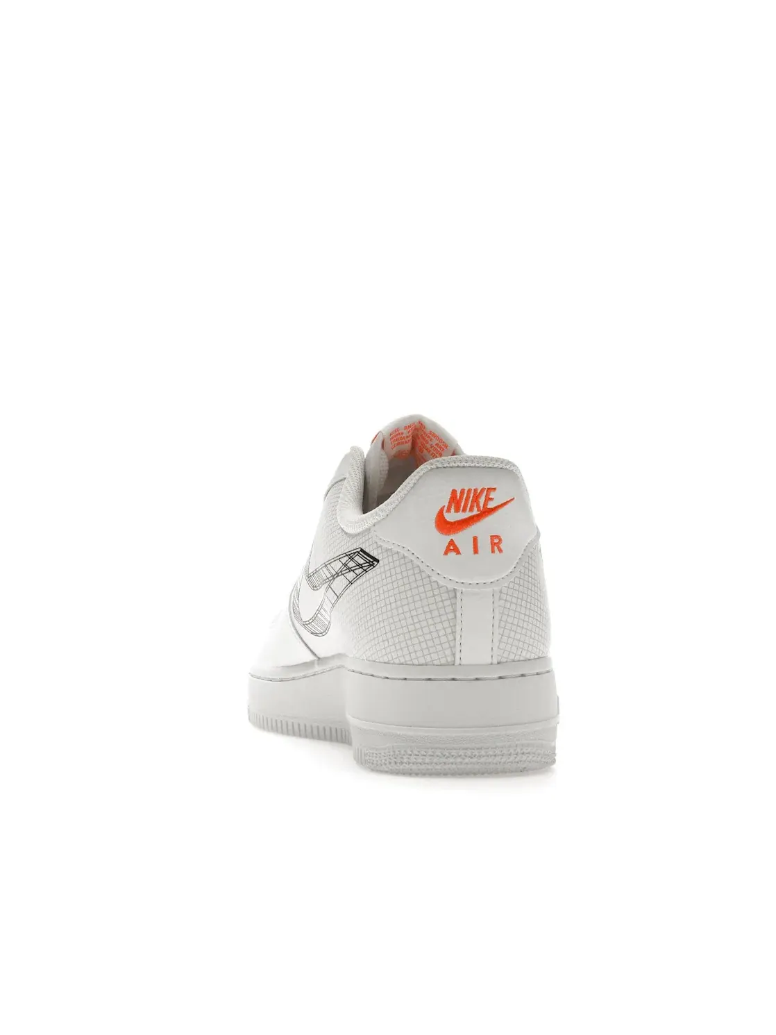 Мужские кроссовки с 3D-принтом Nike Air Force 1 Low Nike — изображение 4 из 4, белый/черный-оранжевый