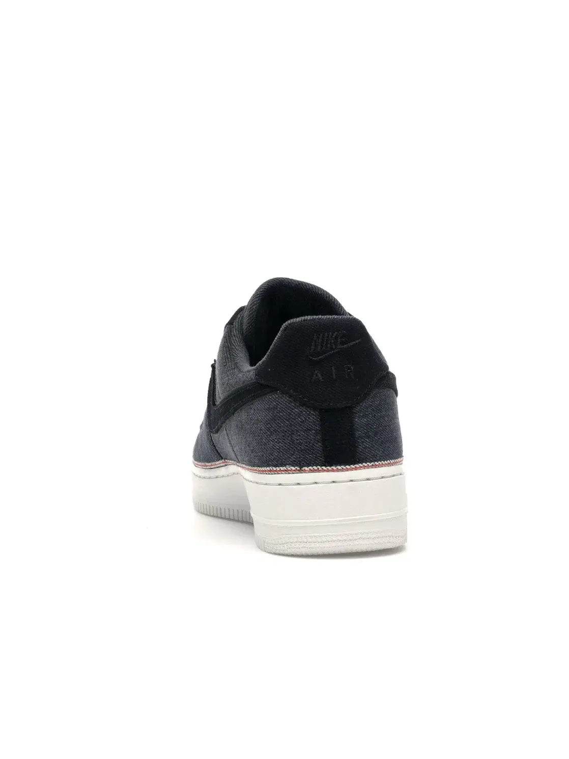 Мужские кроссовки lifestyle из денима Nike Air Force 1 Low — изображение 4 из 4, черный/черный-белый
