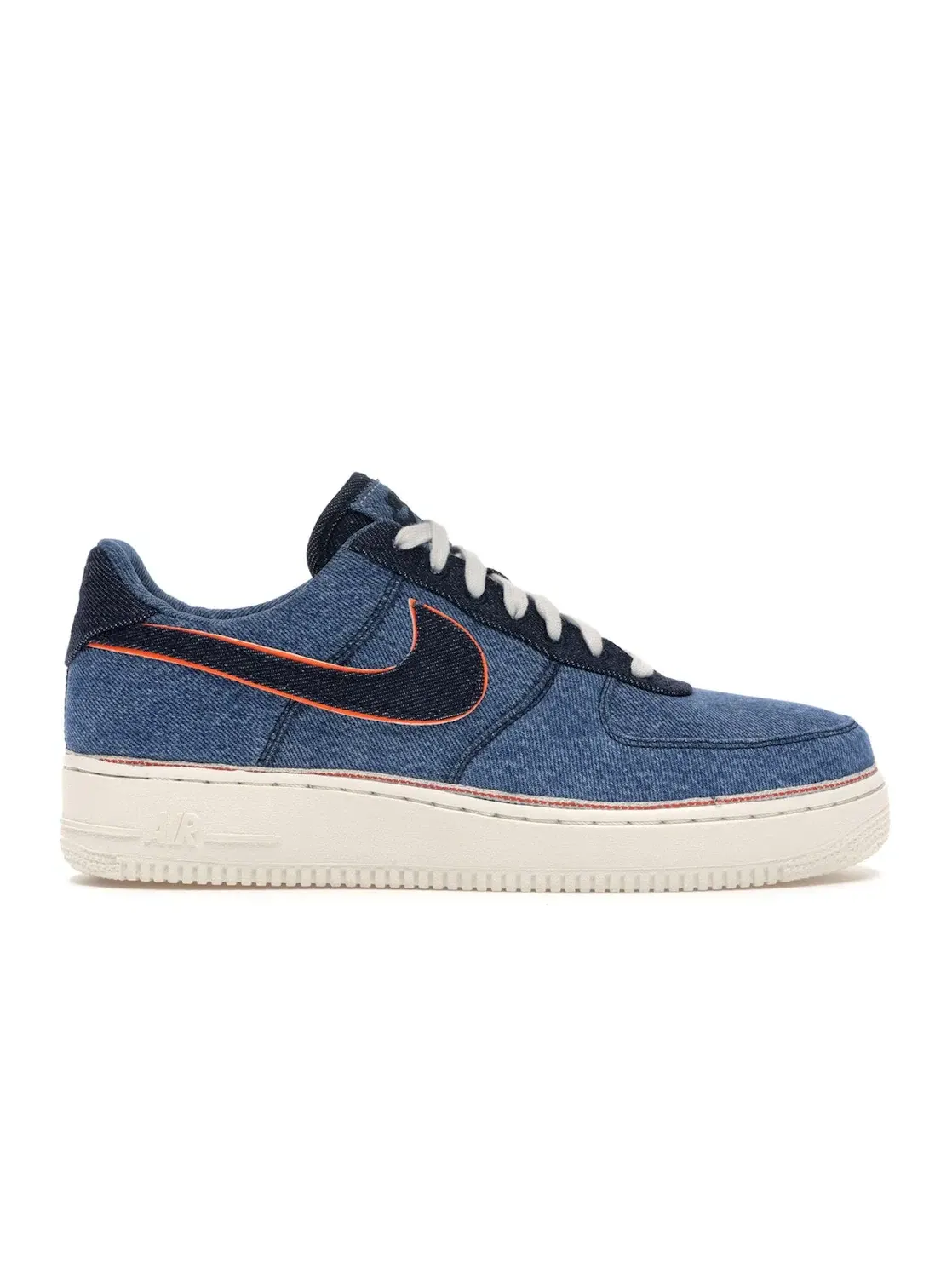 Мужские кроссовки из денима Nike Air Force 1 Low — изображение 1 из 4, синий/темный-белый