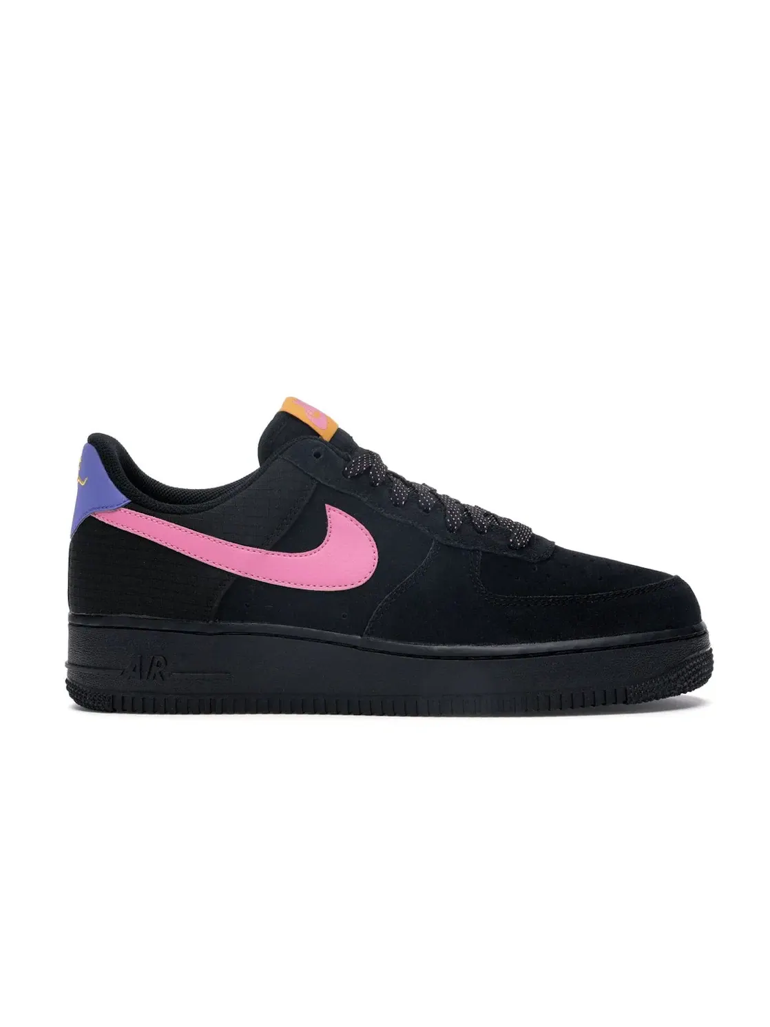 Мужские кроссовки Lifestyle с замшевым верхом Nike Air Force 1 Low — изображение 1 из 4, черный/розовый-синий