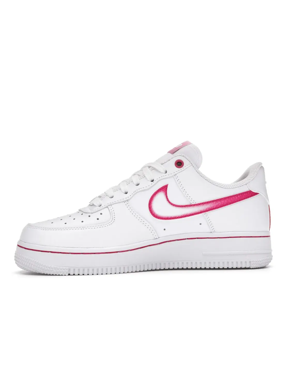 Женские кроссовки Lifestyle с принтом Nike Air Force 1 Low Nike — изображение 3 из 4, белый/белый-розовый