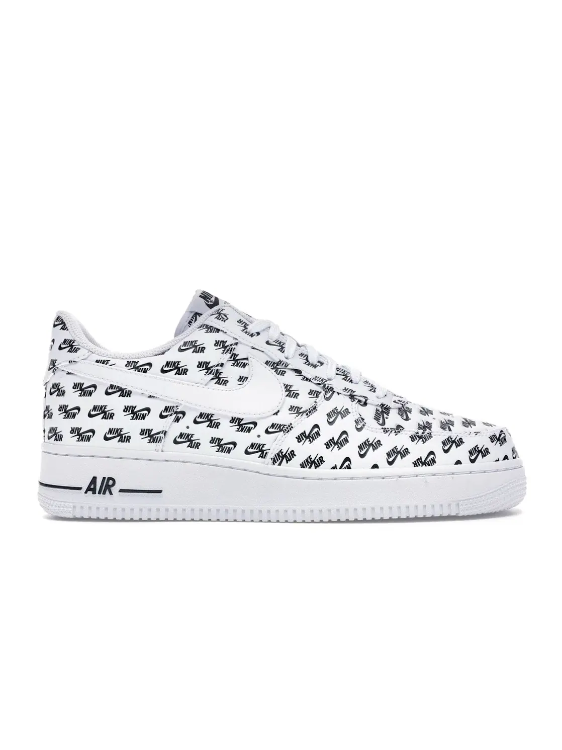 Мужские кроссовки с принтом Nike Air Force 1 Low All Over Logo — изображение 1 из 4, белый/белый-черный