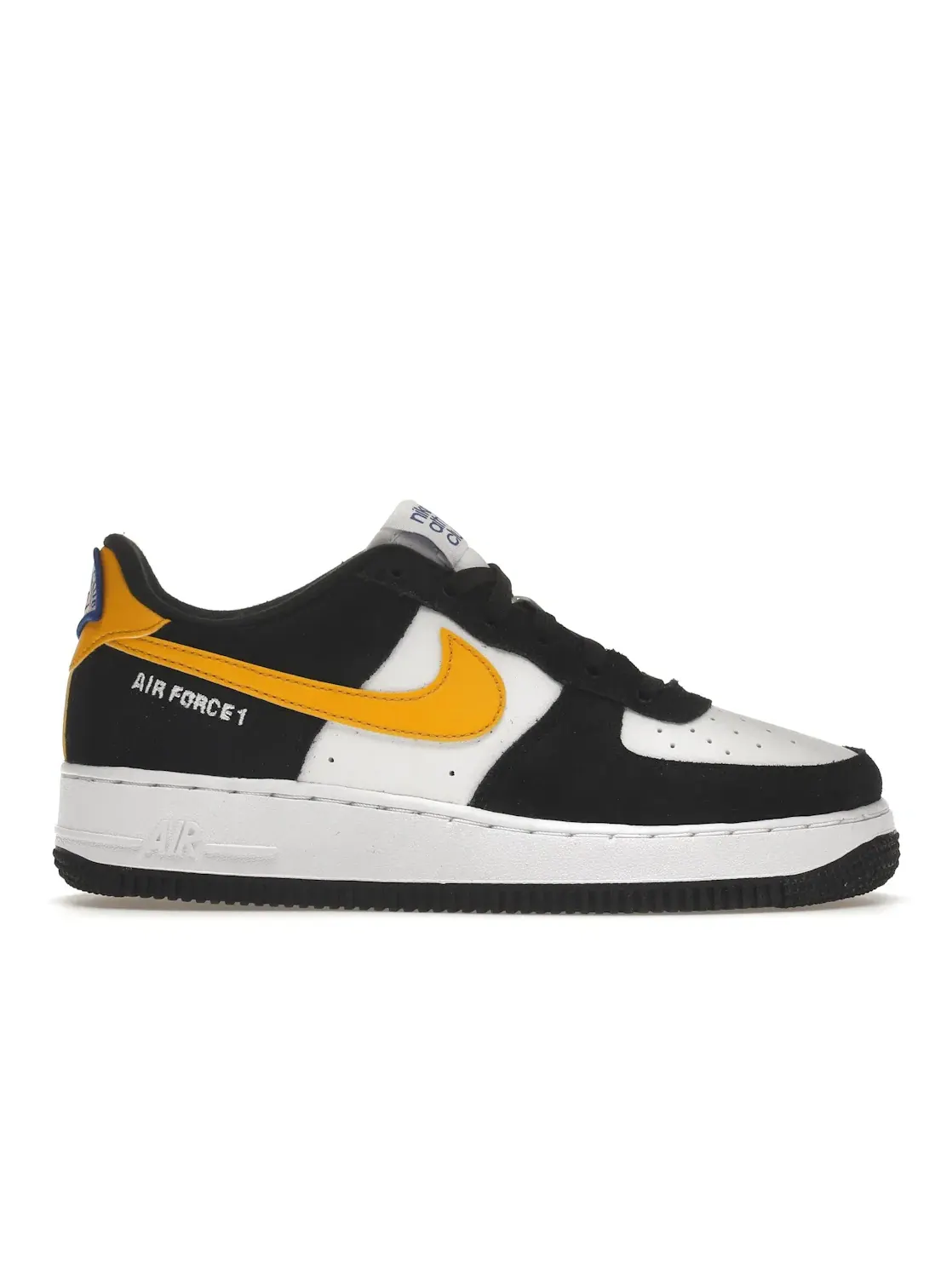 Детские кроссовки Lifestyle с низким силуэтом Nike Air Force 1 Low — изображение 1 из 4, черный/белый-золотистый