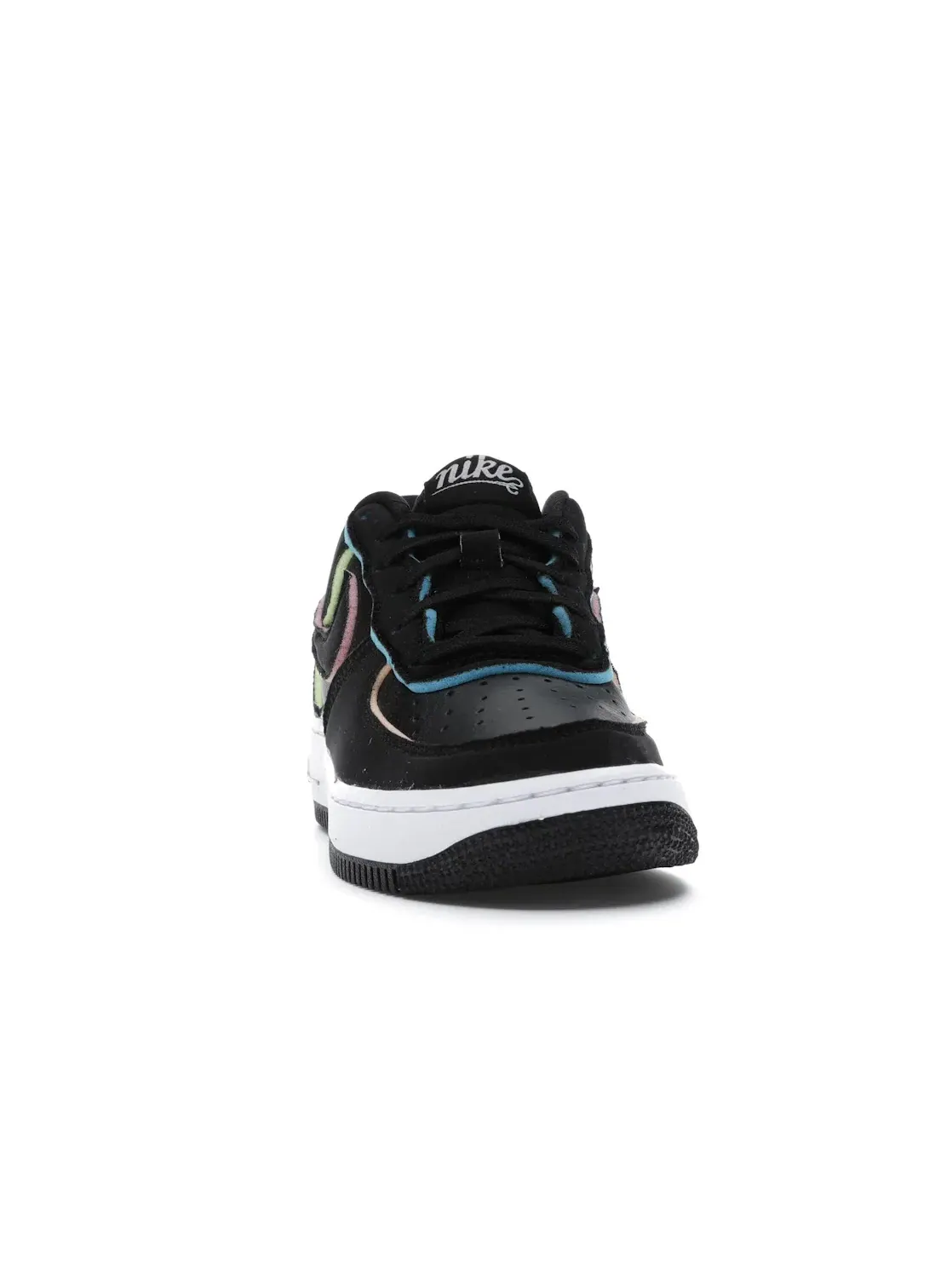 Детские кроссовки Lifestyle Nike Air Force 1 Low — изображение 2 из 4, черный/розовый--черный