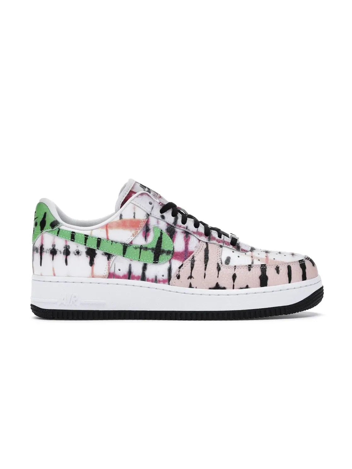Женские кроссовки Lifestyle с принтом тай-дай Nike Air Force 1 Low — изображение 1 из 4, белый/зеленый--черный