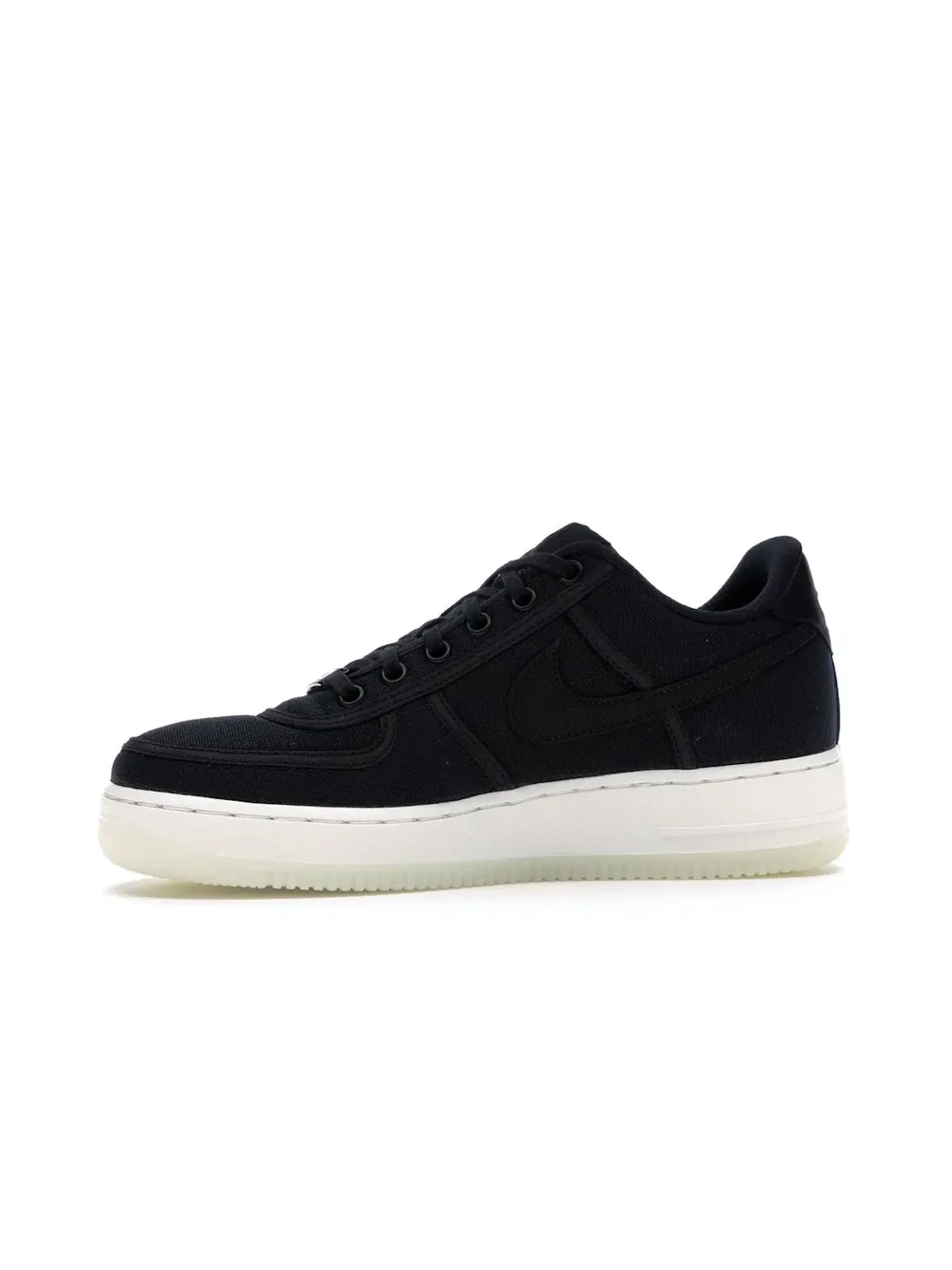 Мужские кроссовки на шнуровке из парусины Nike Air Force 1 Low Canvas — изображение 3 из 4, черный/черный-белый