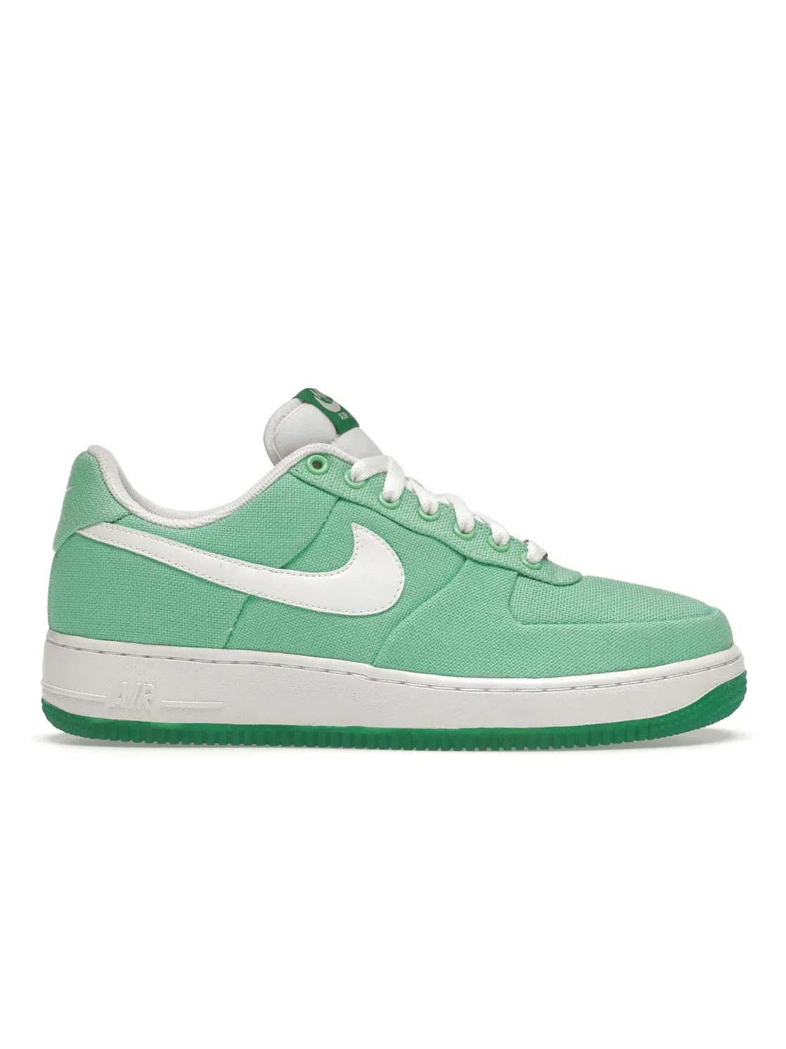 Женские кроссовки с текстильным верхом Nike Air Force 1 Low Canvas — изображение 1 из 4, белый-зеленый