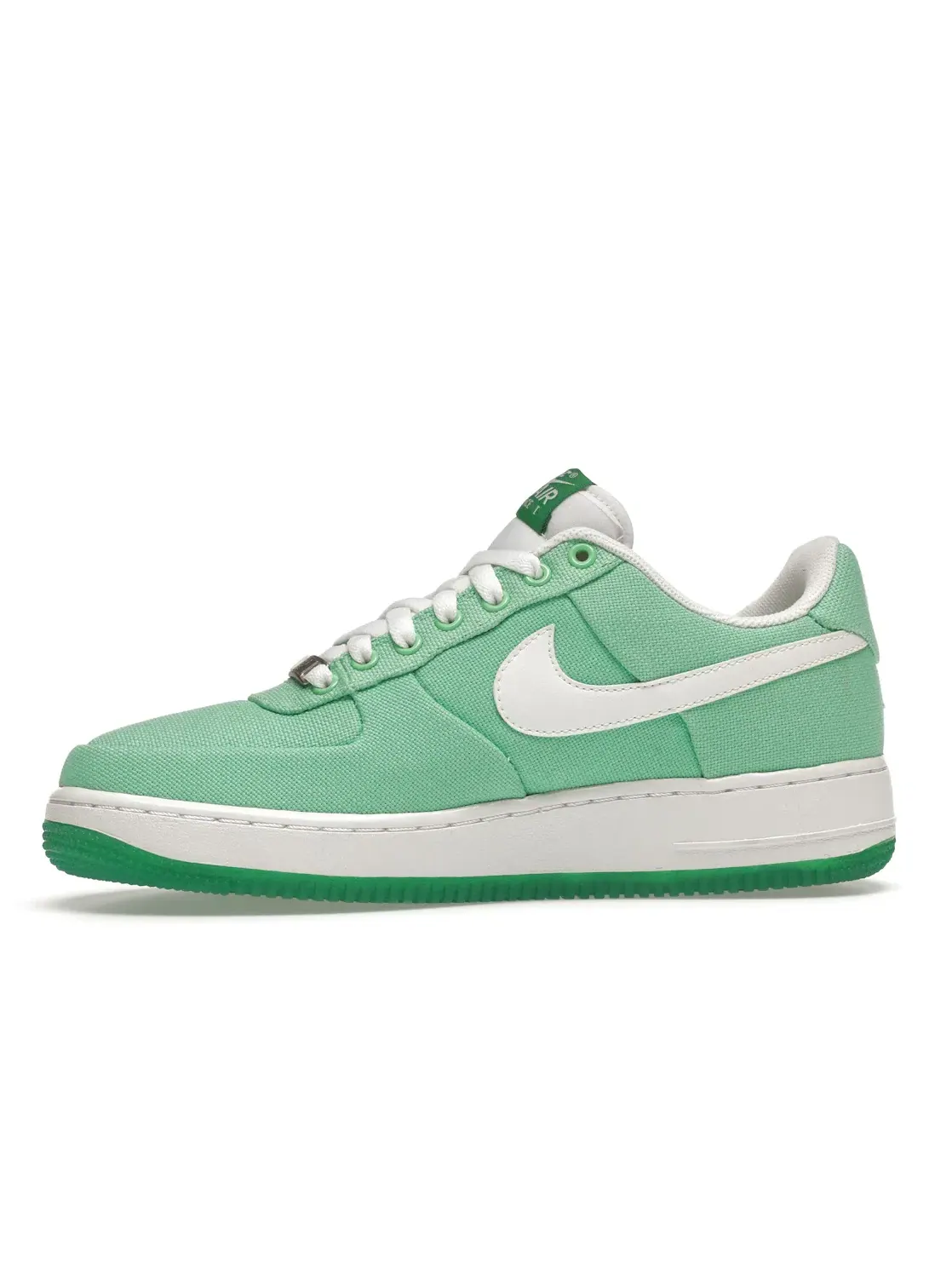 Женские кроссовки с текстильным верхом Nike Air Force 1 Low Canvas — изображение 3 из 4, белый-зеленый