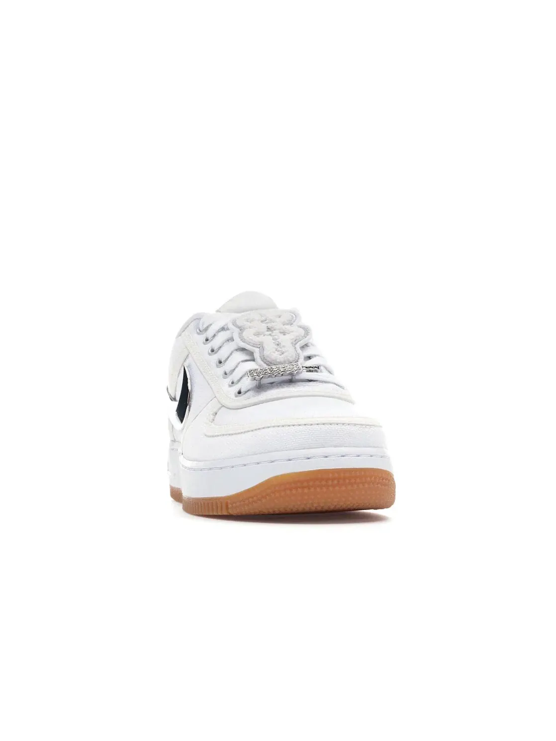 Мужские кроссовки с отстегивающимся элементом Swoosh Nike Air Force 1 Low Travis Scott — изображение 2 из 4, белый/белый
