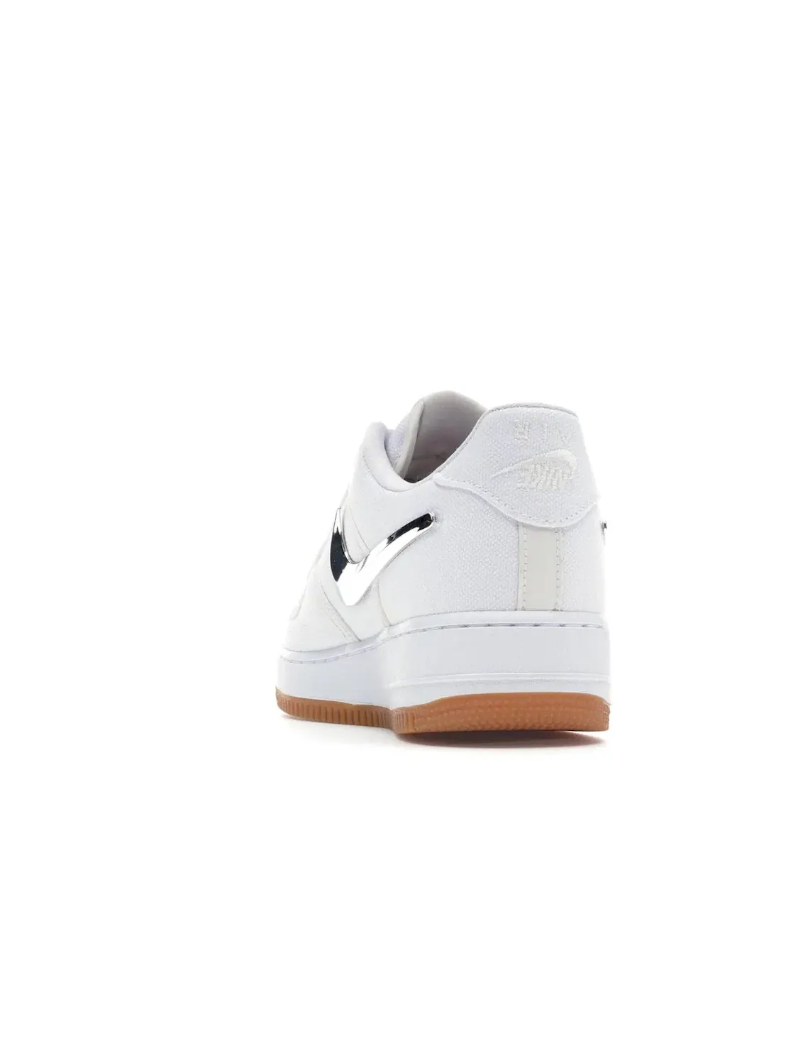 Мужские кроссовки с отстегивающимся элементом Swoosh Nike Air Force 1 Low Travis Scott — изображение 4 из 4, белый/белый