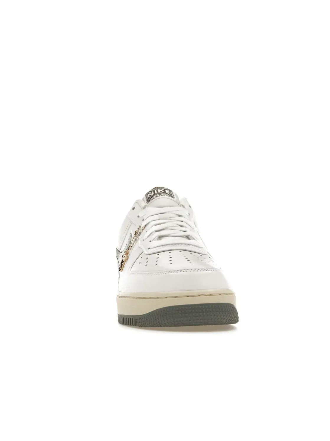 Мужские кроссовки кожаные Nike Air Force 1 Low — изображение 2 из 4, белый/серый--белый