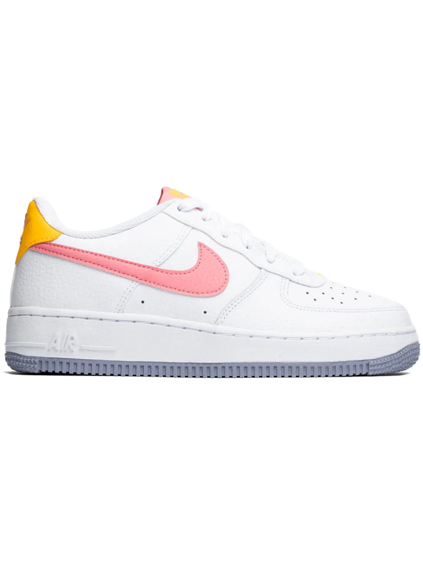 Детские кроссовки Lifestyle с кожаным верхом Nike Air Force 1 Low — изображение 1 из 1, белый/оранжевый/индиго
