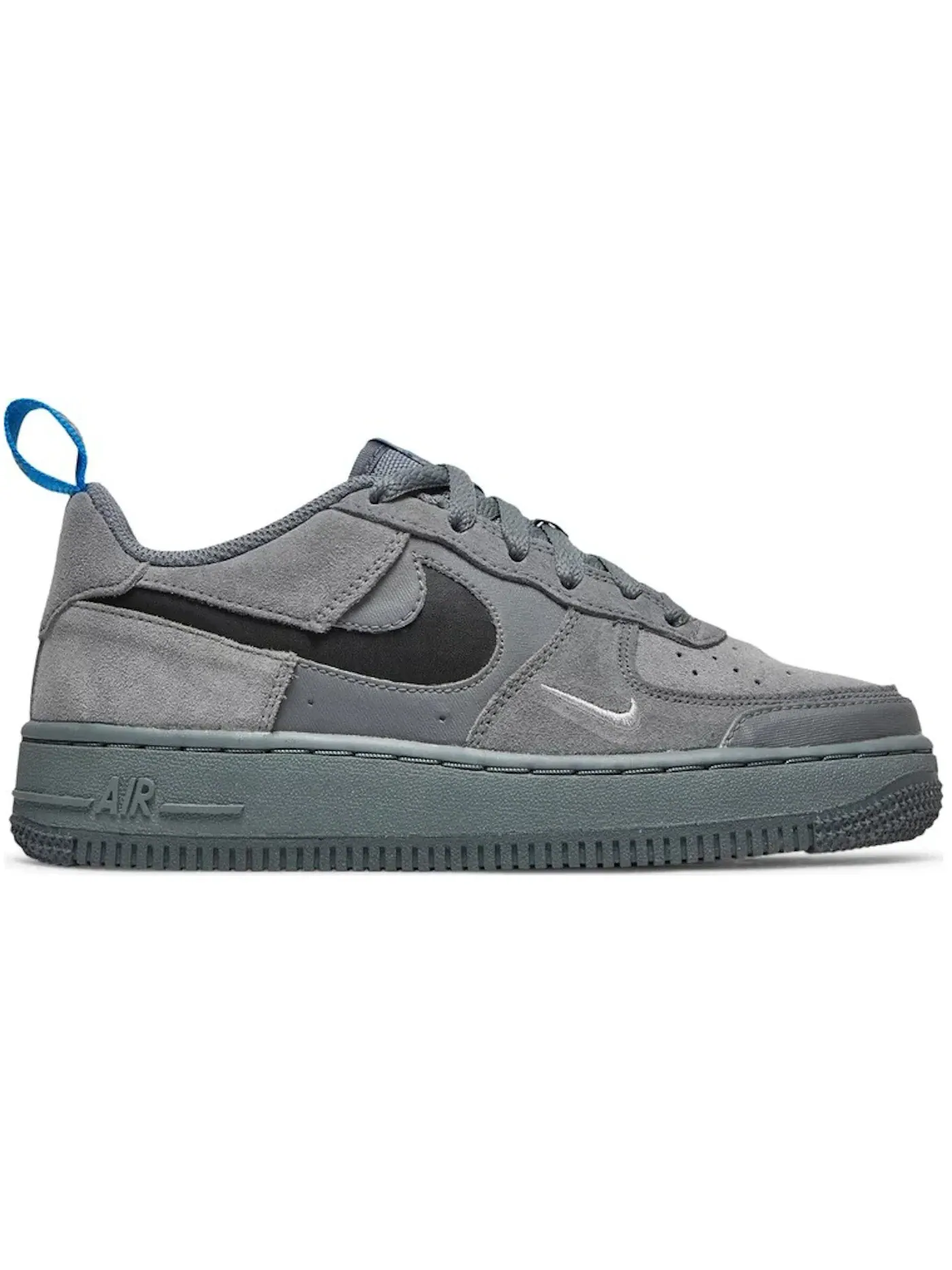 Детские кроссовки Lifestyle с вырезом Nike Air Force 1 Low — изображение 1 из 1, серый/серый/черный