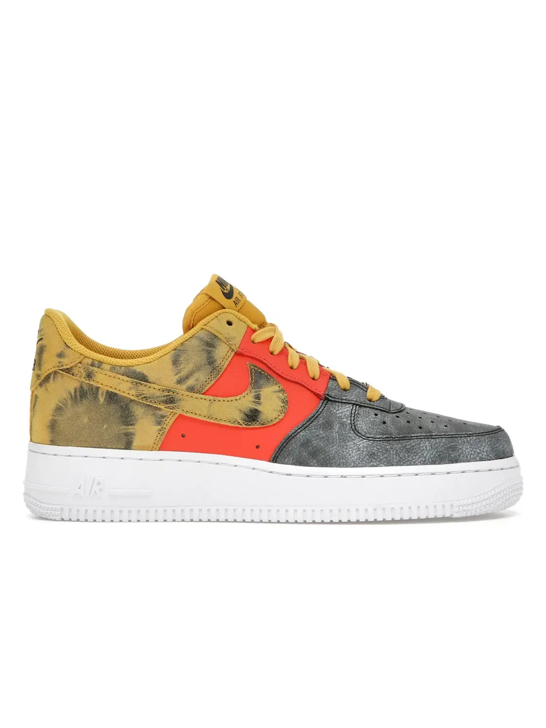 Мужские кроссовки Lifestyle с принтом Nike Air Force 1 Low Tie Dye Dark Sulphur — изображение 1 из 4, темный/темный-оранжевый