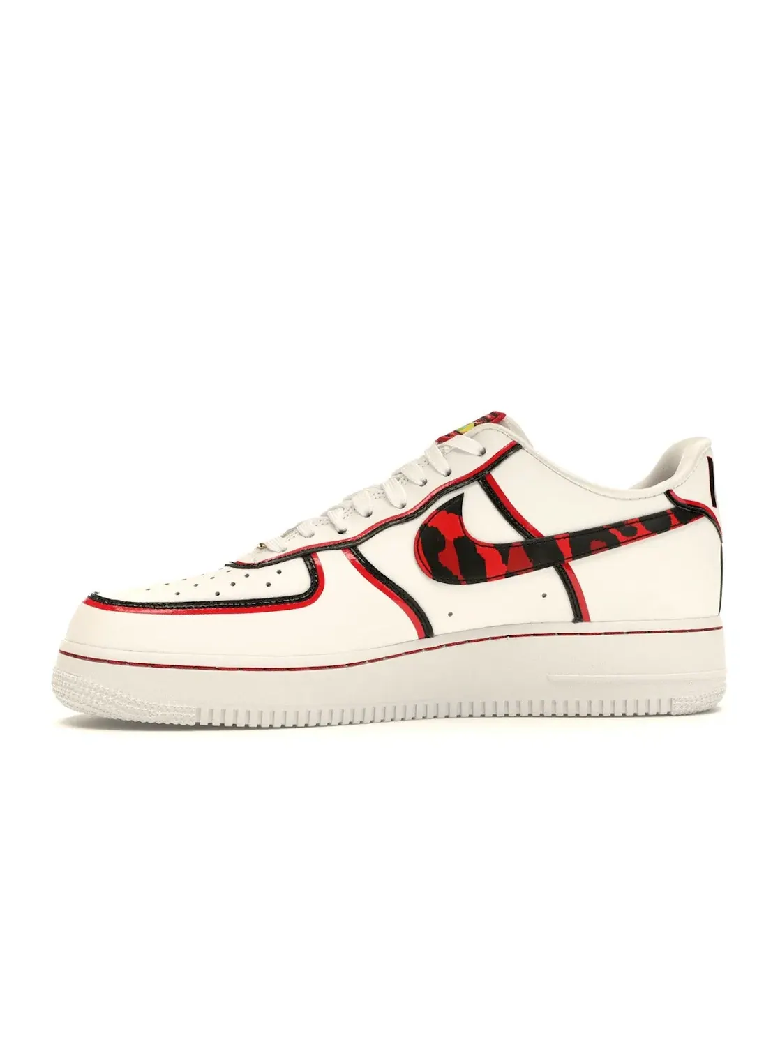 Мужские кроссовки с принтом Nike Air Force 1 Low Dennis Rodman — изображение 3 из 4, белый/черный-красный