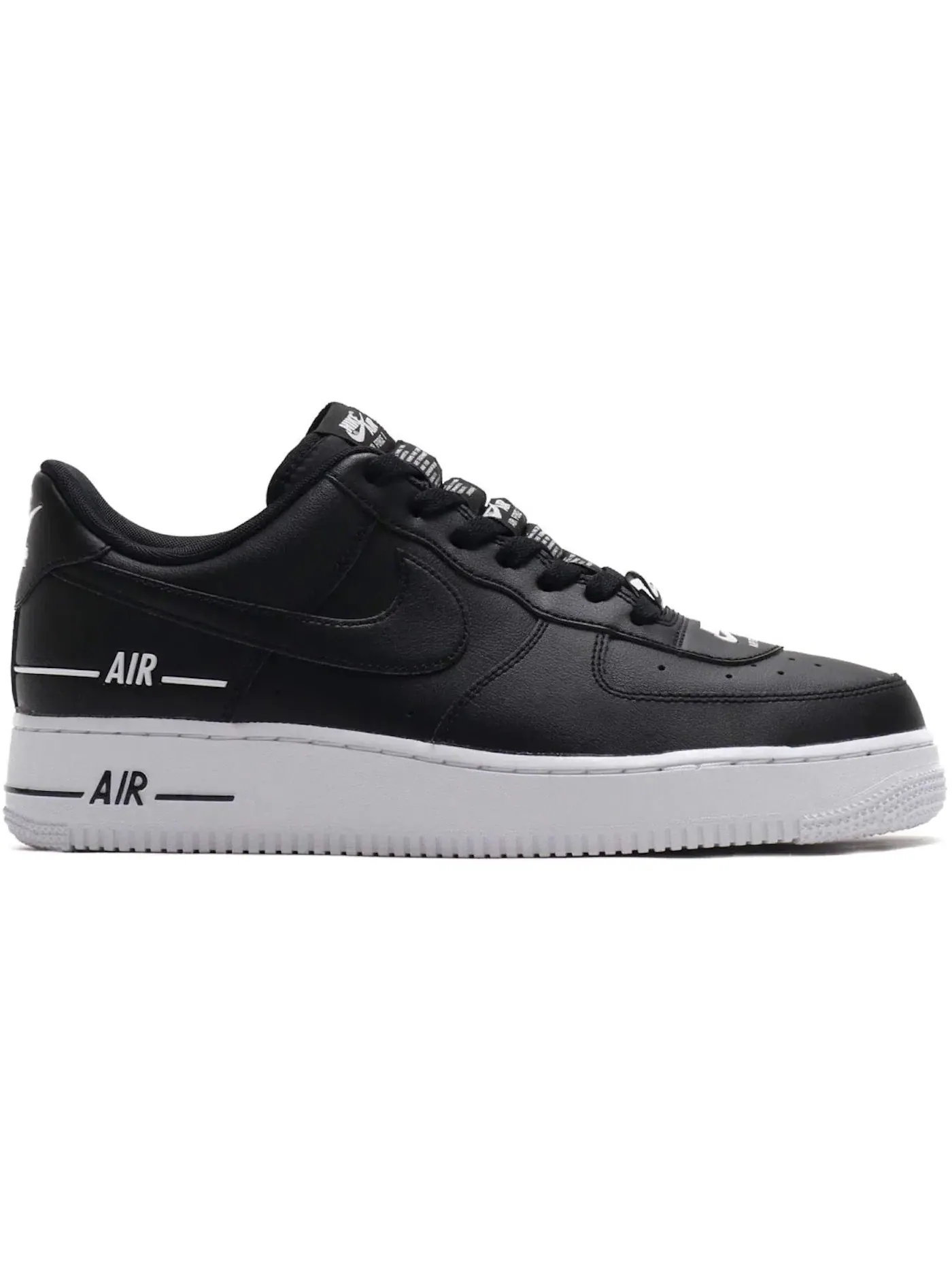 Мужские кроссовки с перфорированным носком Nike Air Force 1 Low — изображение 1 из 1, черный/черный-белый