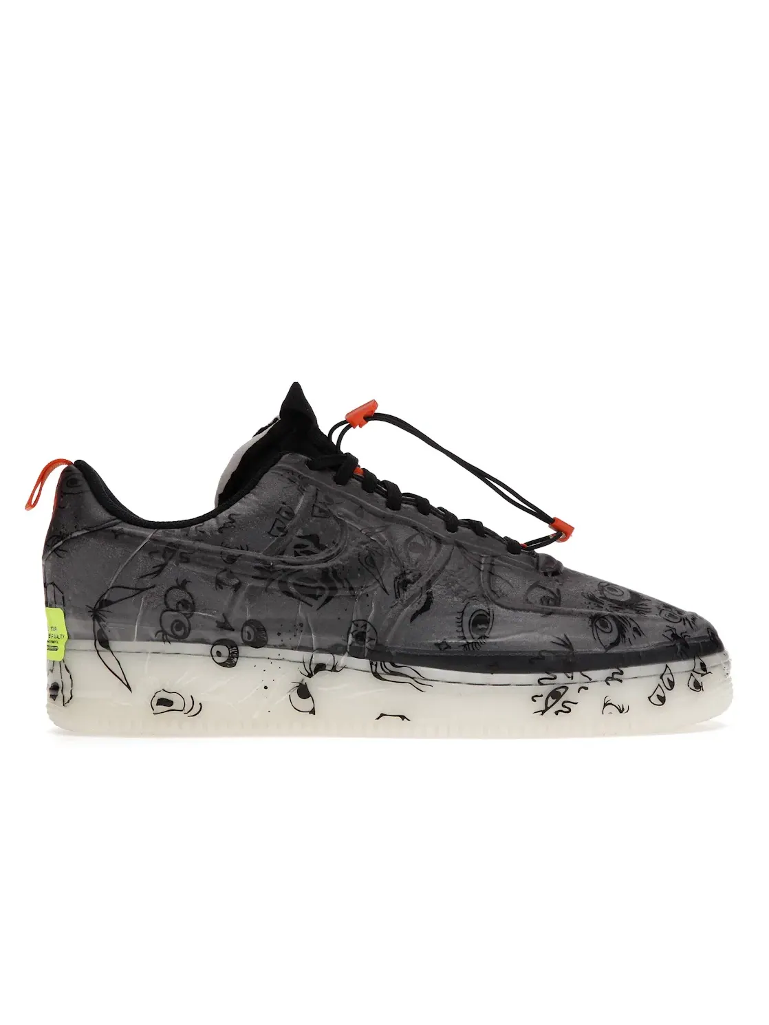Мужские кроссовки Lifestyle с принтом Nike Air Force 1 Low Experimental Nike — изображение 1 из 4, черный/черный--белый