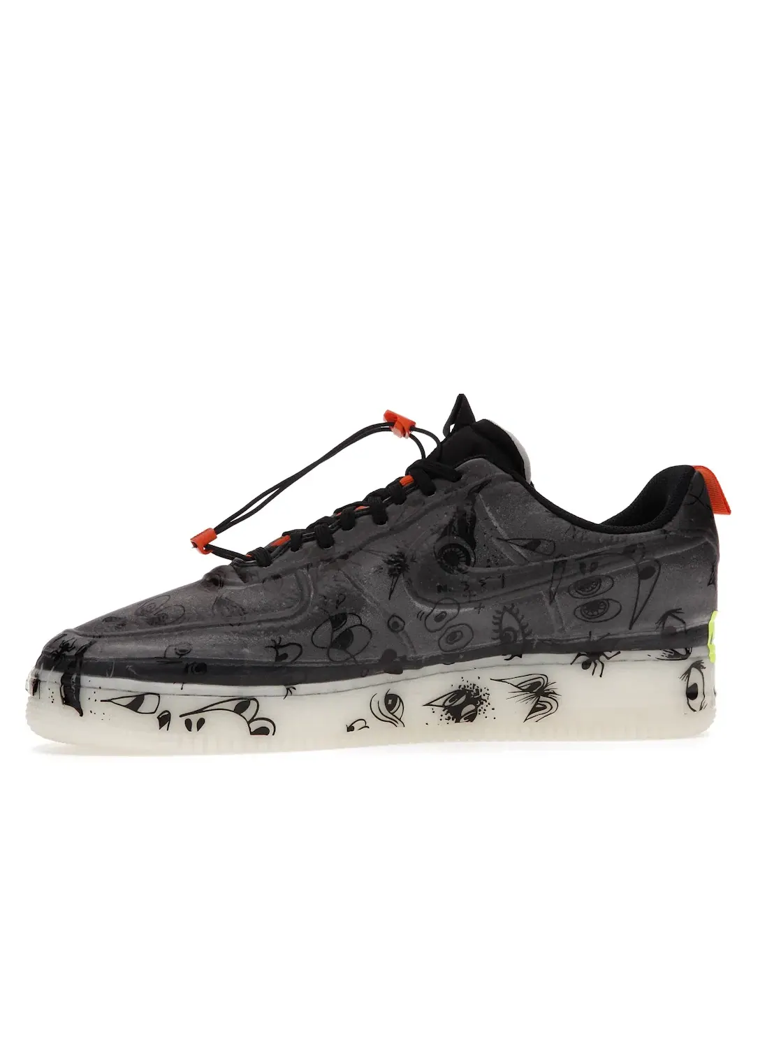 Мужские кроссовки Lifestyle с принтом Nike Air Force 1 Low Experimental Nike — изображение 3 из 4, черный/черный--белый