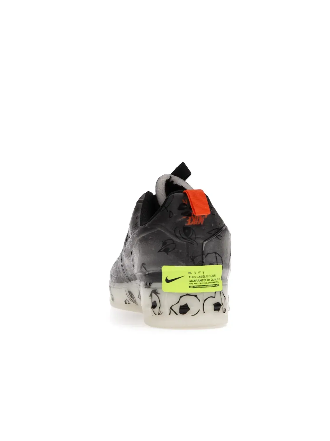 Мужские кроссовки Lifestyle с принтом Nike Air Force 1 Low Experimental Nike — изображение 4 из 4, черный/черный--белый