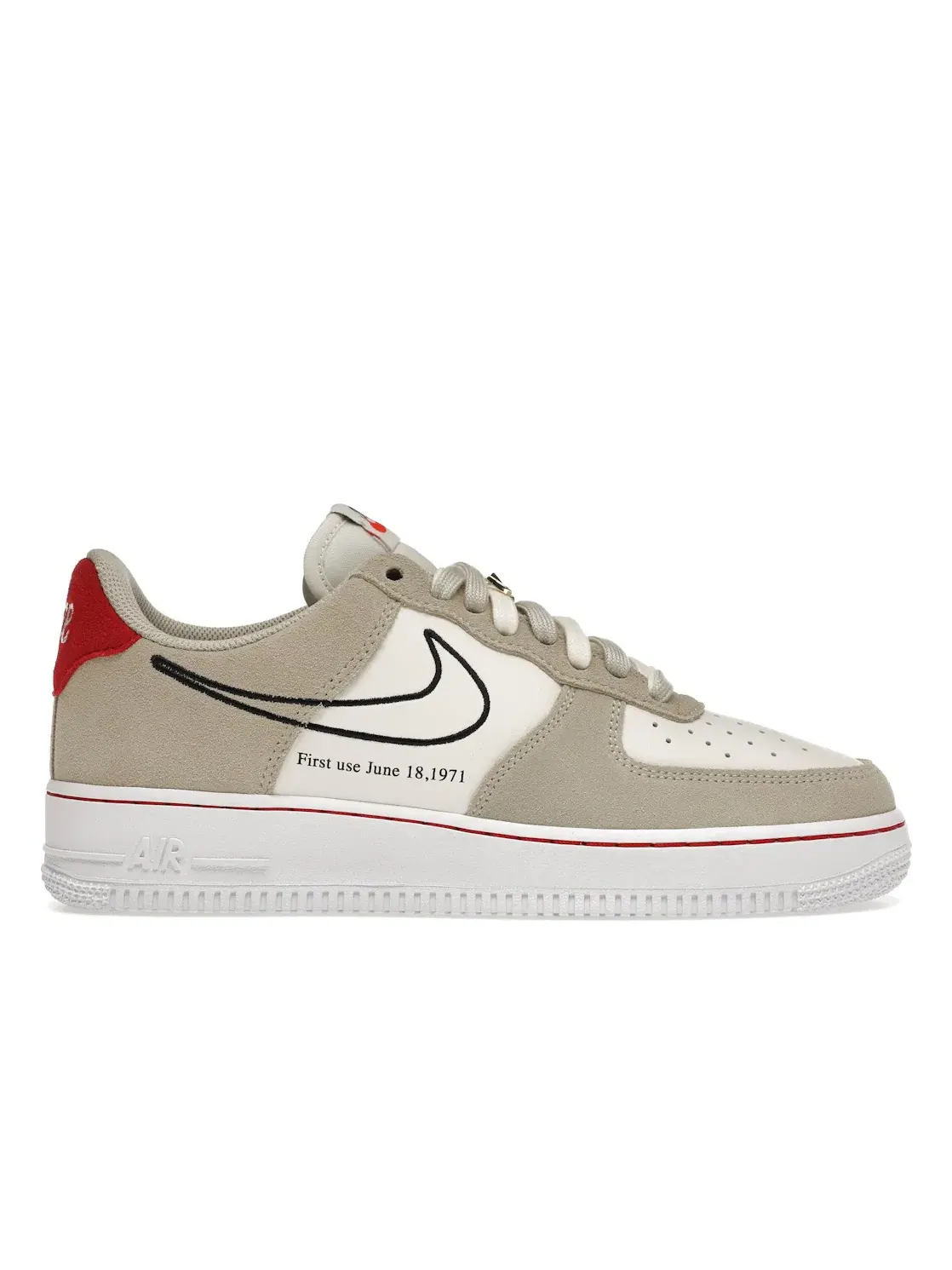 Мужские кроссовки с кожаным верхом Nike Air Force 1 Low First Use — изображение 1 из 4, светлый/черный--красный
