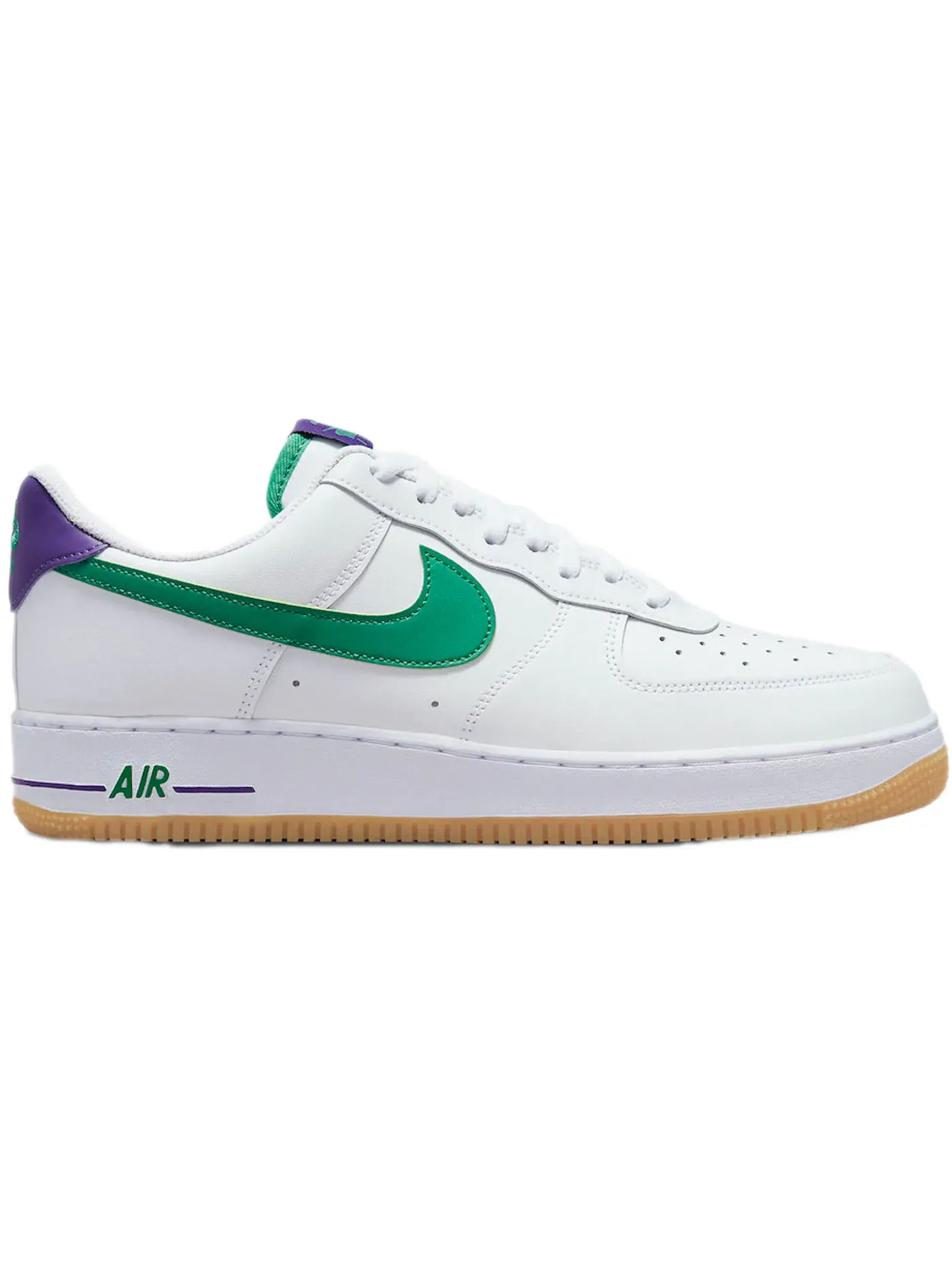 Мужские кроссовки Lifestyle с принтом Nike Air Force 1 Low Nike — изображение 1 из 1, белый/фиолетовый/зеленый