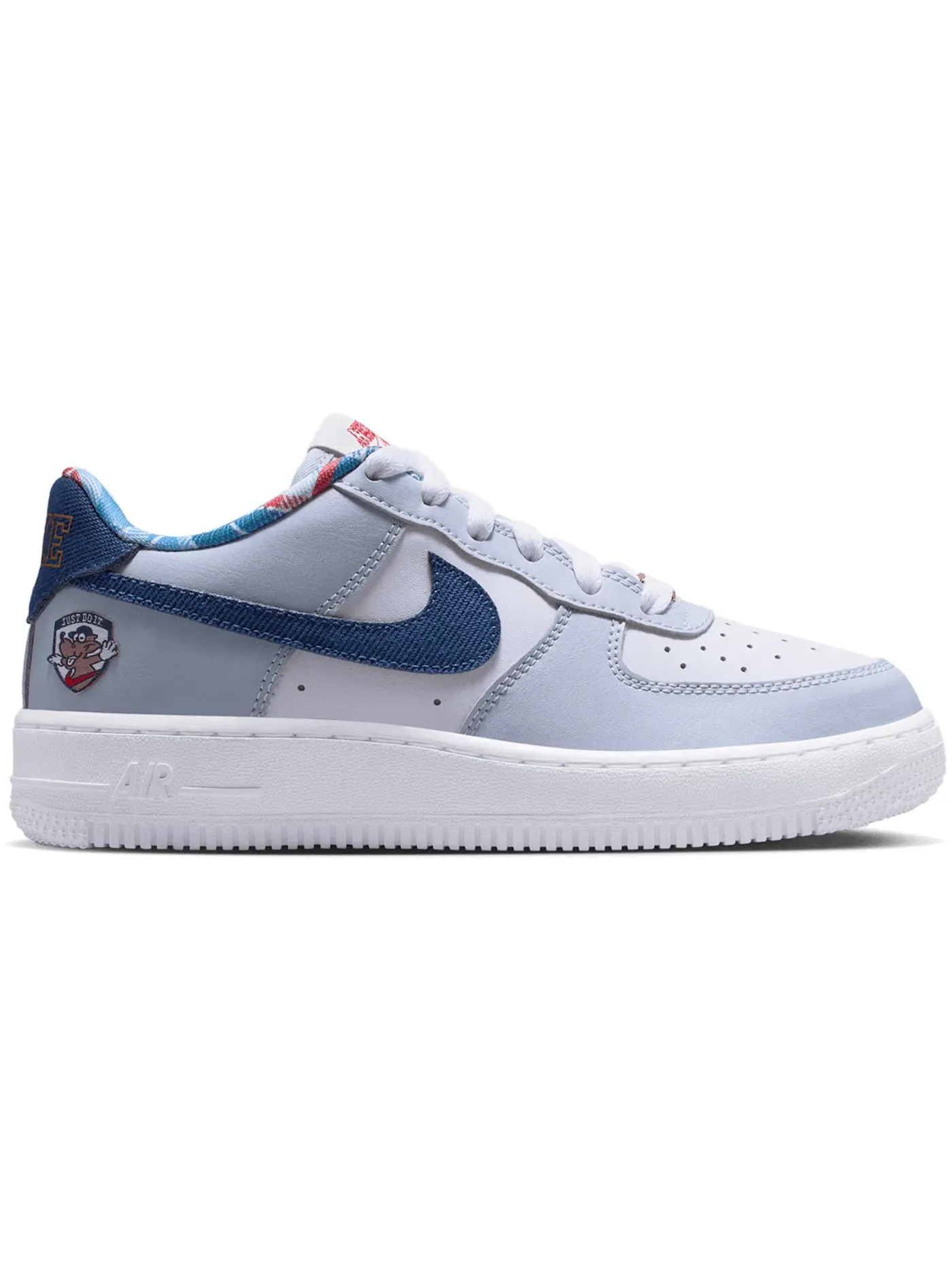 Детские кроссовки Lifestyle Nike Air Force 1 Low — изображение 1 из 1, белый/белый//темно-синий
