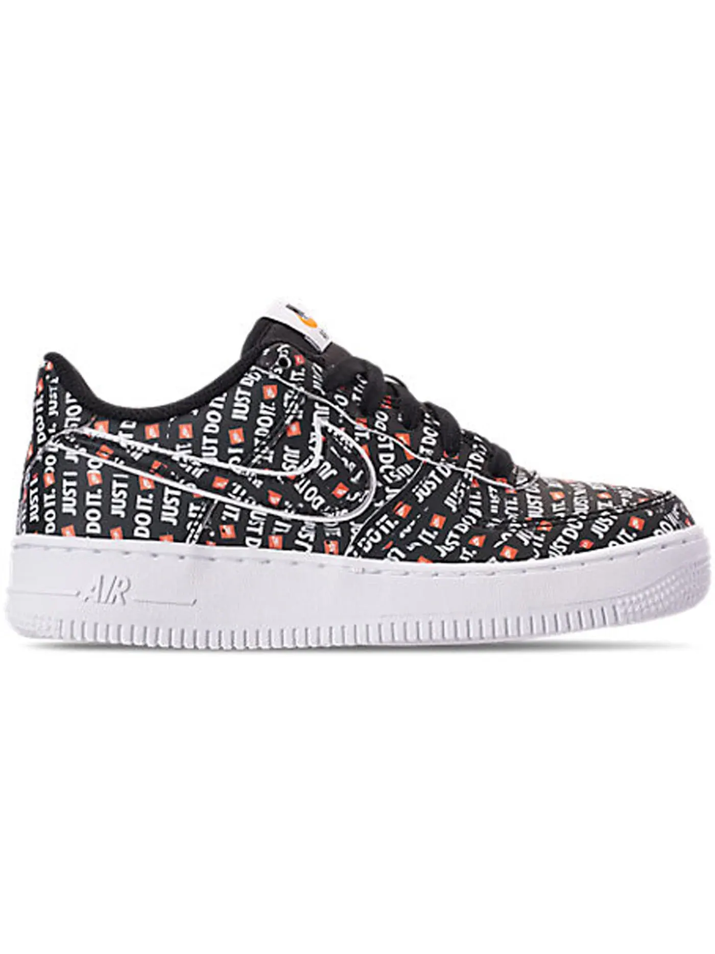 Детские кроссовки Lifestyle Nike Air Force 1 Low — изображение 1 из 1, черный/оранжевый-белый