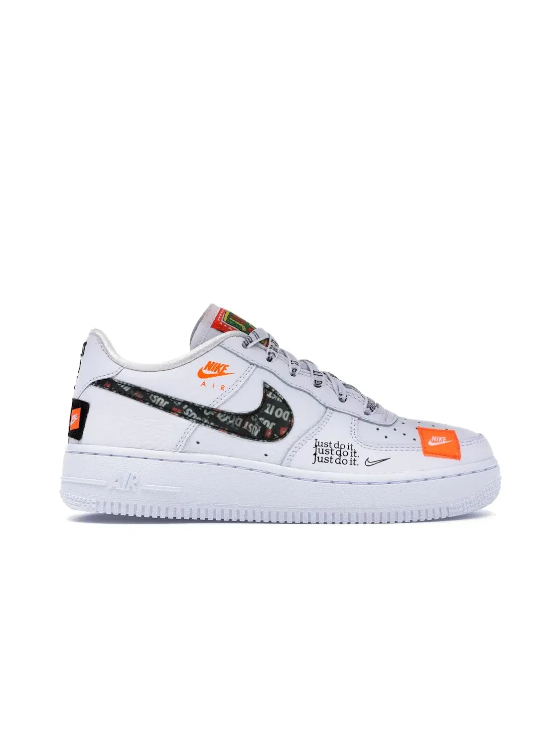 Детские кроссовки Lifestyle с принтом Nike Air Force 1 Low Nike — изображение 1 из 4, белый/оранжевый-черный
