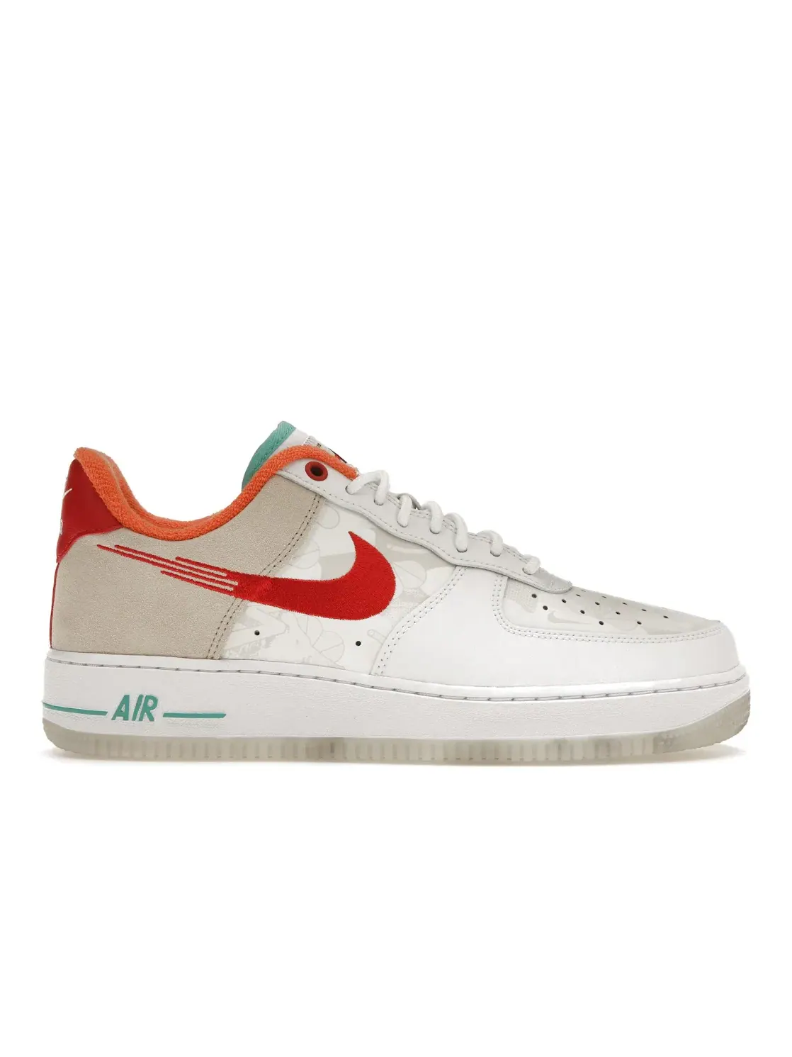 Мужские кроссовки с принтом Nike Air Force 1 Low '07 PRM — изображение 1 из 4, белый/красный-белый