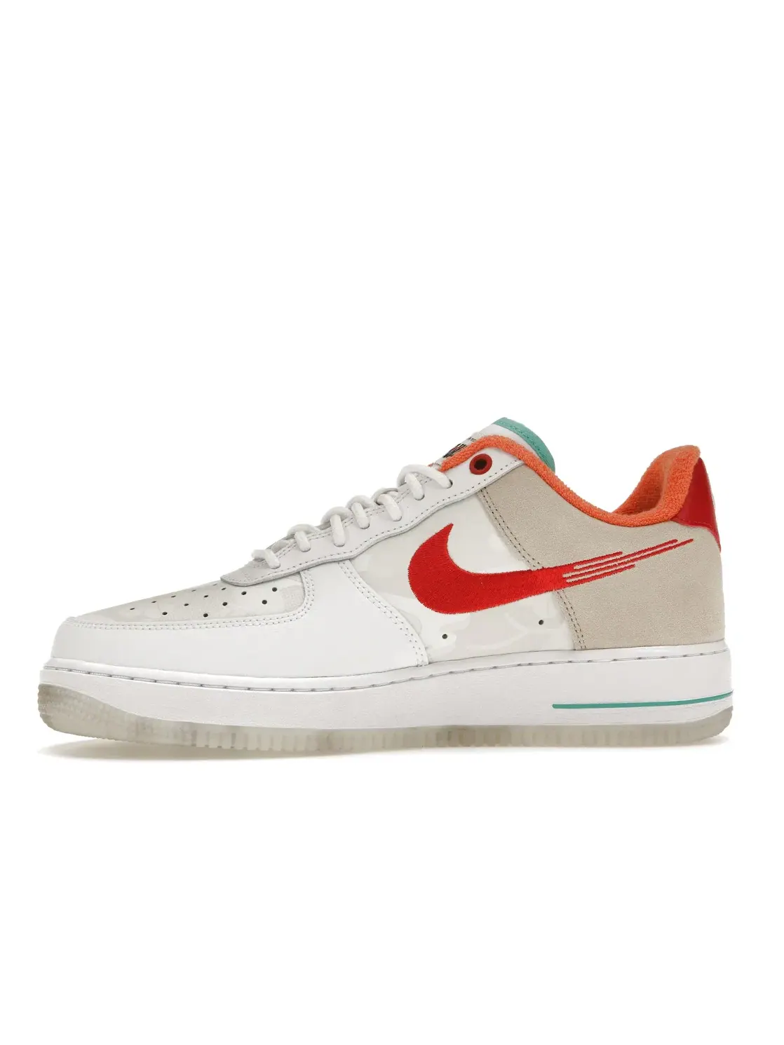 Мужские кроссовки с принтом Nike Air Force 1 Low '07 PRM — изображение 3 из 4, белый/красный-белый