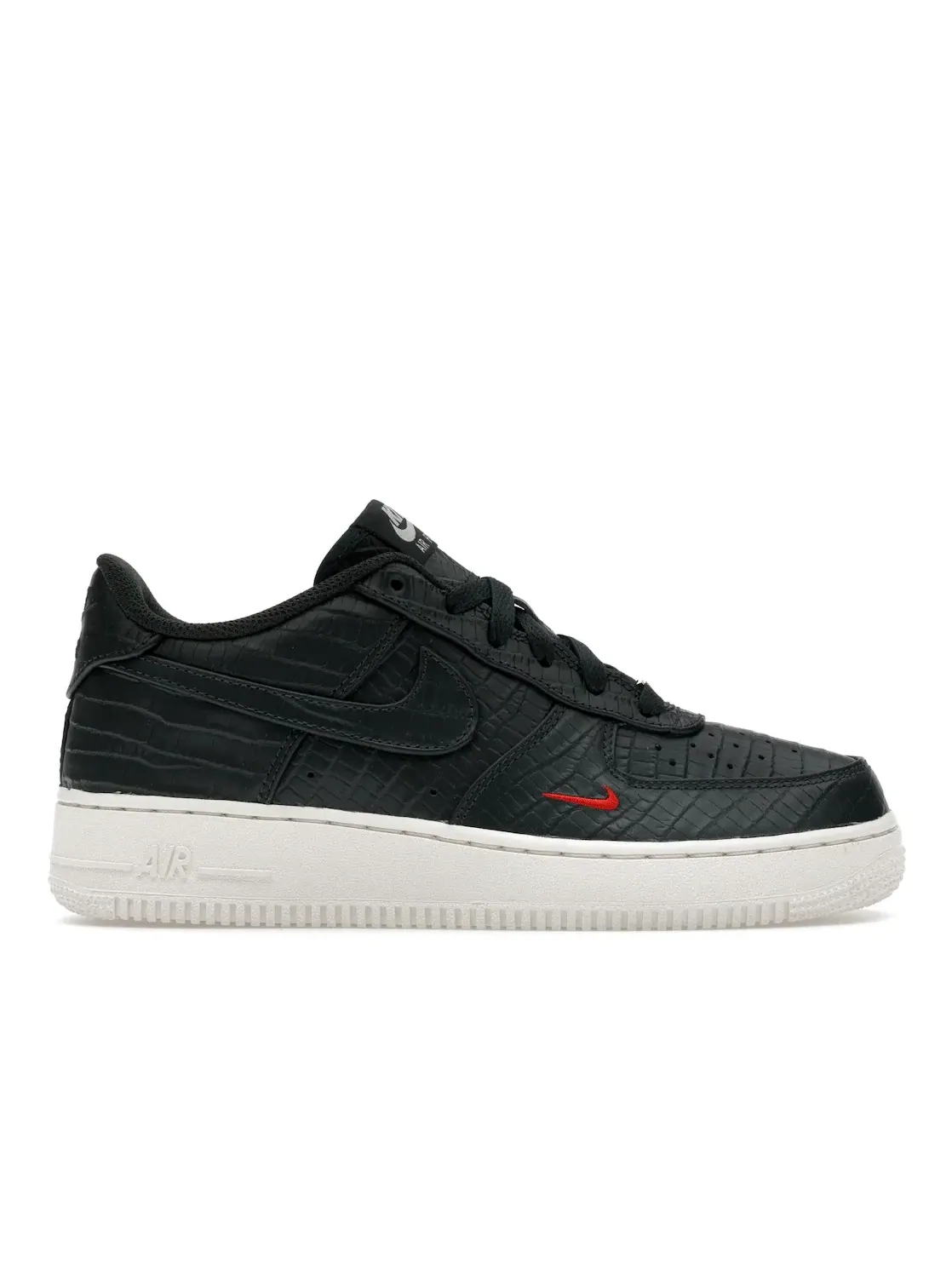 Детские кроссовки Lifestyle с принтом Nike Air Force 1 Low Nike — изображение 1 из 4, черный/черный//красный