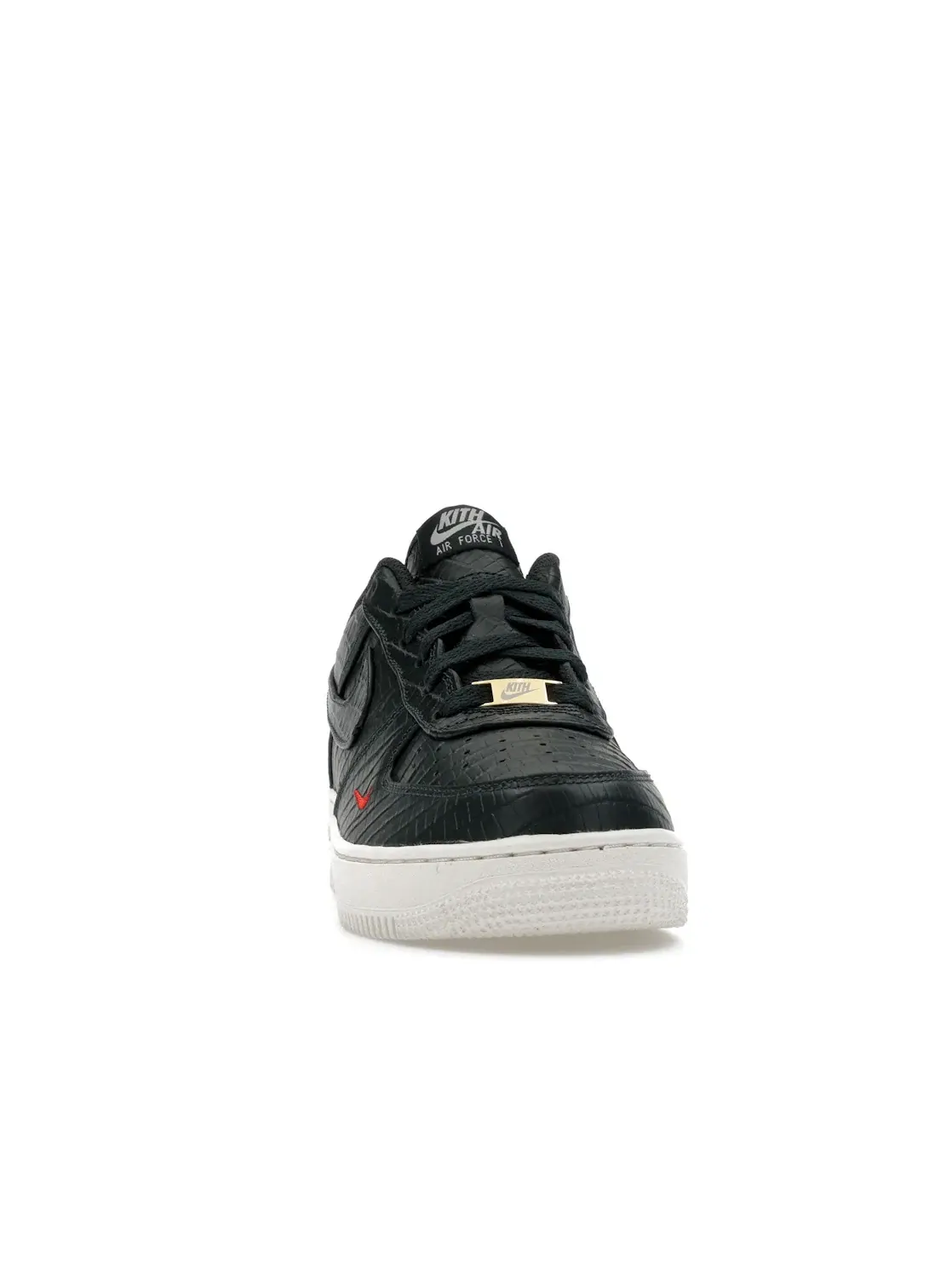 Детские кроссовки Lifestyle с принтом Nike Air Force 1 Low Nike — изображение 2 из 4, черный/черный//красный