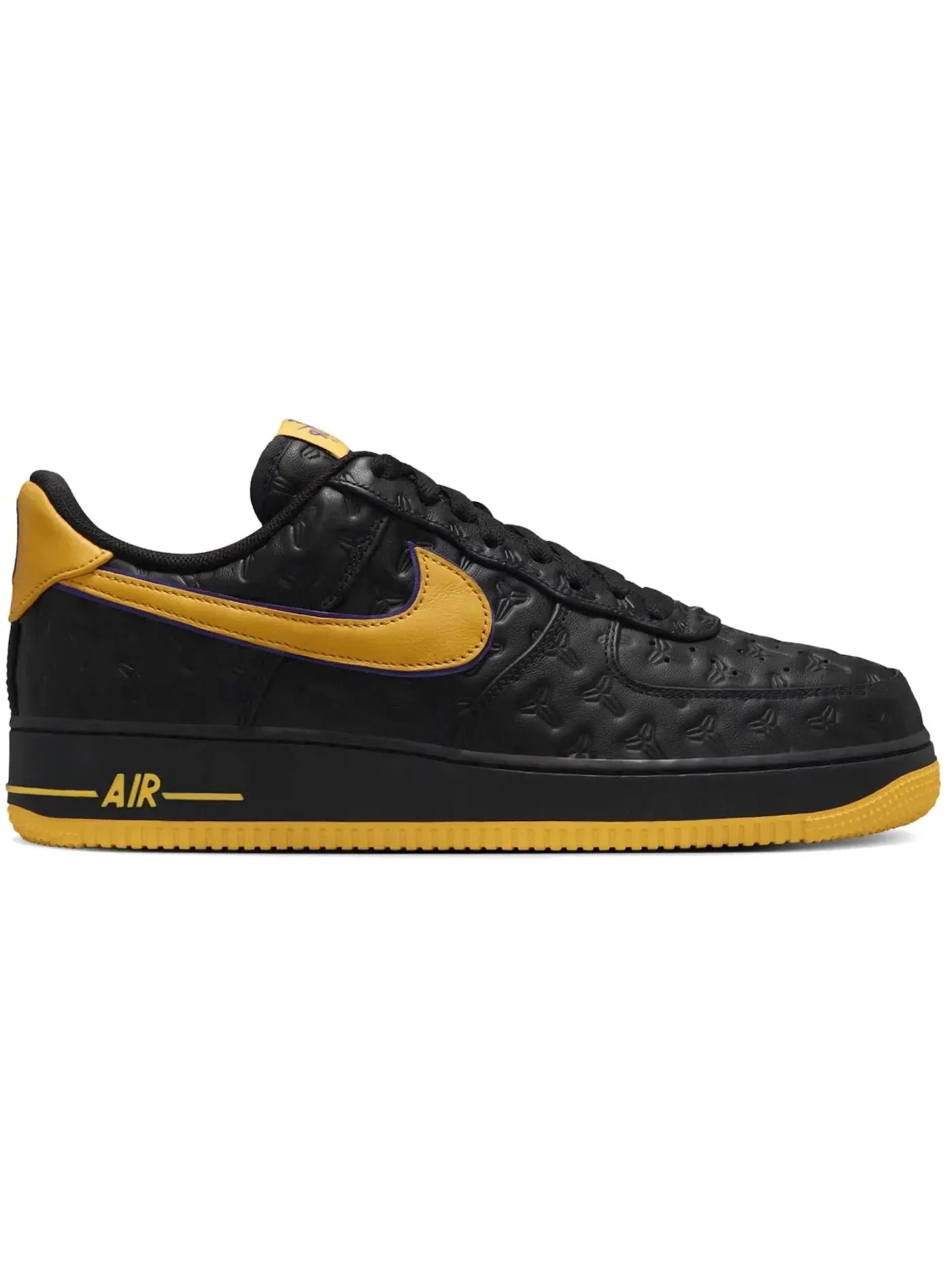 Мужские кроссовки с дизайном Nike Air Force 1 Low Kobe Bryant Lakers Away Nike — изображение 1 из 1, черный//фиолетовый