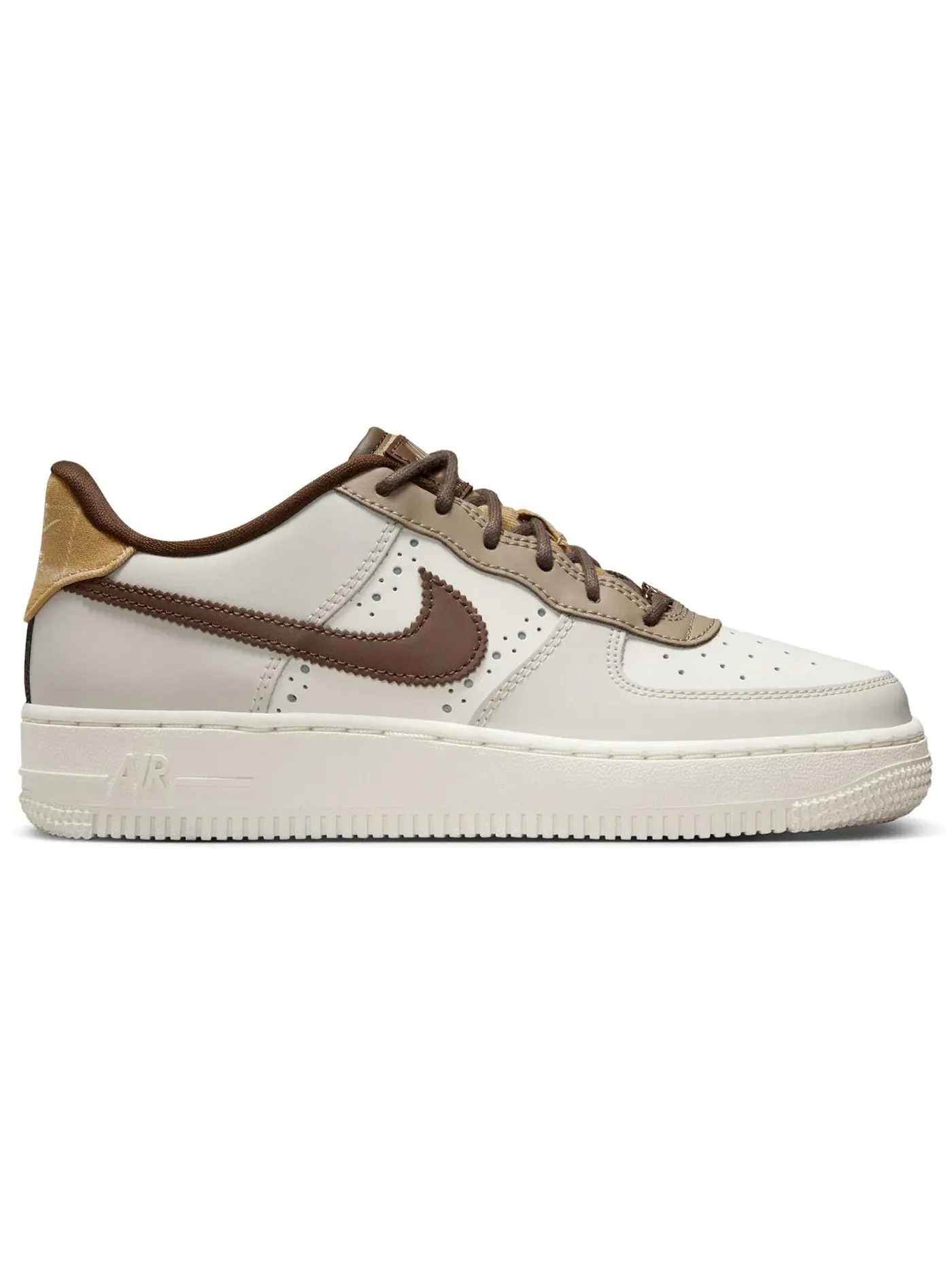 Детские кроссовки Lifestyle Nike Air Force 1 Low LV8 Brogue Sail — изображение 1 из 3, хаки