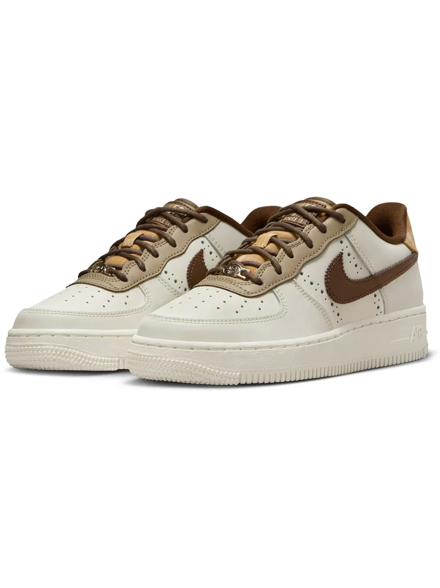 Детские кроссовки Lifestyle Nike Air Force 1 Low LV8 Brogue Sail — изображение 2 из 3, хаки