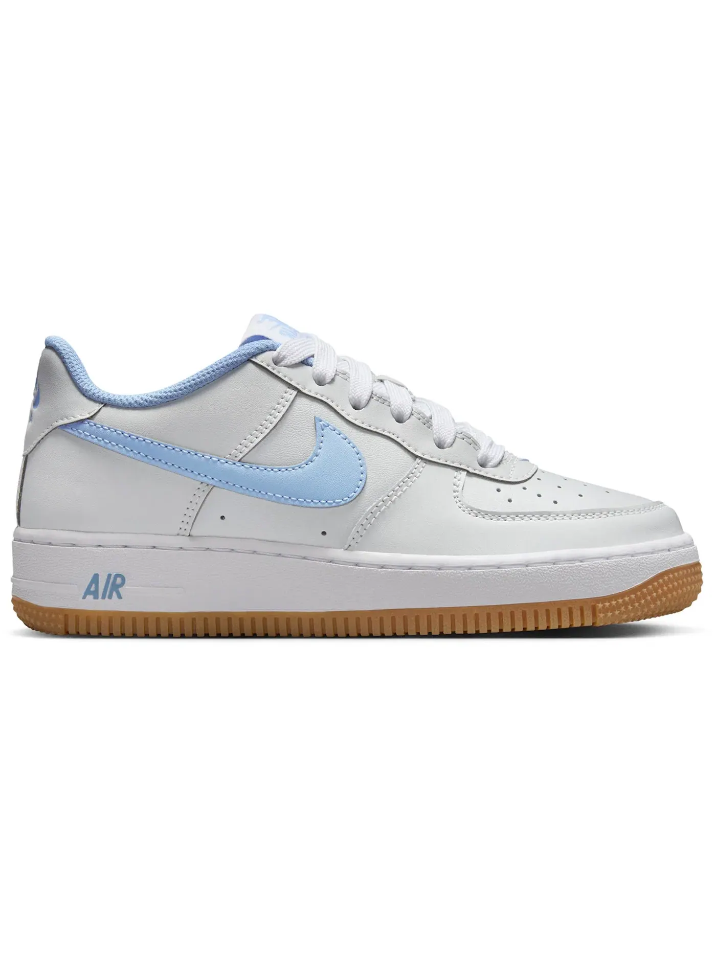Детские кроссовки для мальчиков с перфорацией Nike Air Force 1 Low LV8 — изображение 1 из 1, белый/коричневый/синий