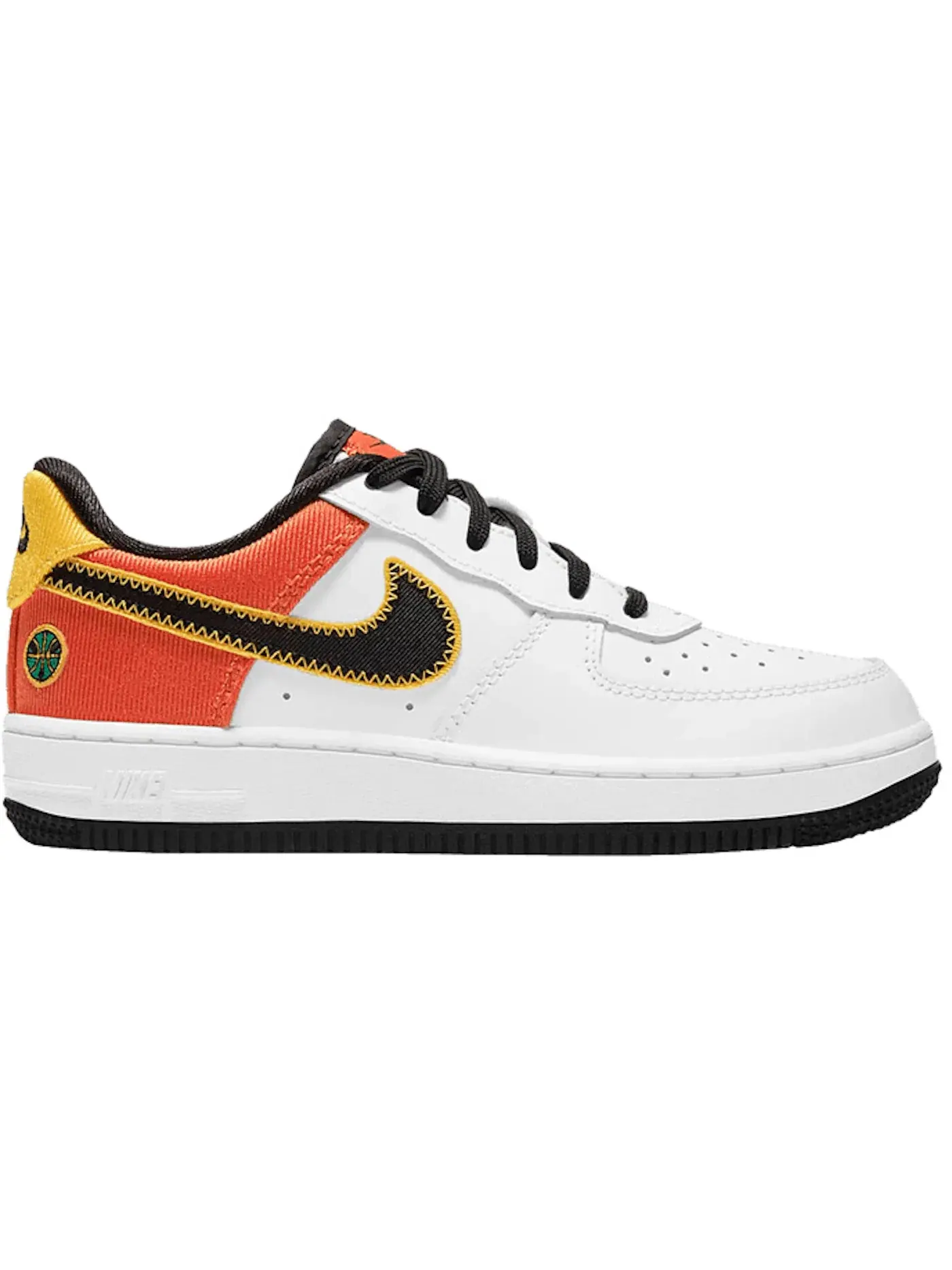 Детские кроссовки для мальчиков Nike Air Force 1 Low LV8 — изображение 1 из 1, белый/оранжевый//черный