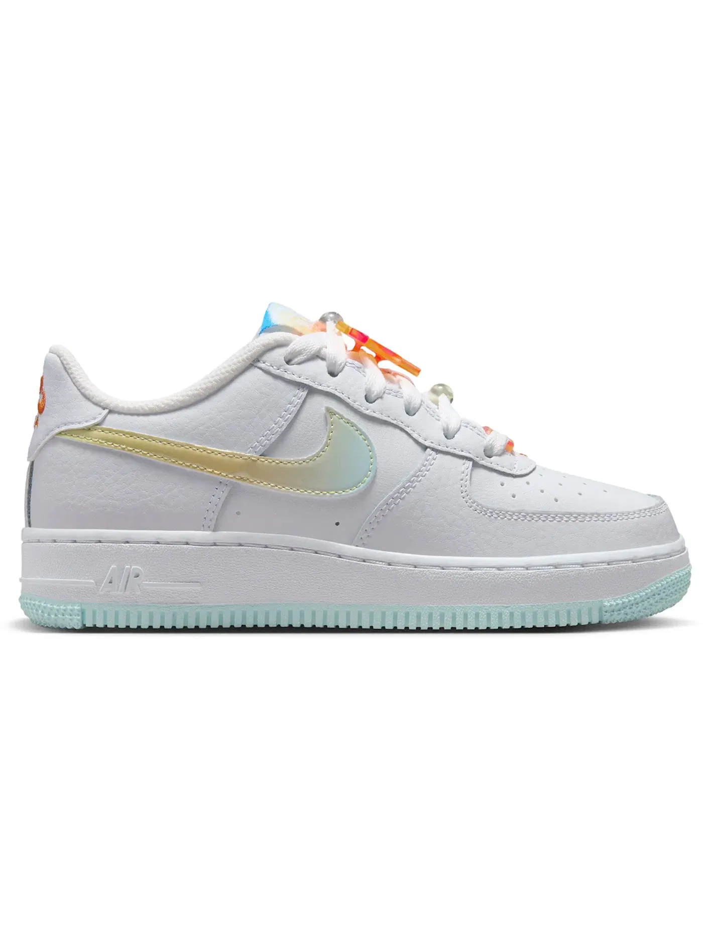 Детские кроссовки Lifestyle Nike Air Force 1 Low LV8 — изображение 1 из 1, белый/белый/синий/мульти