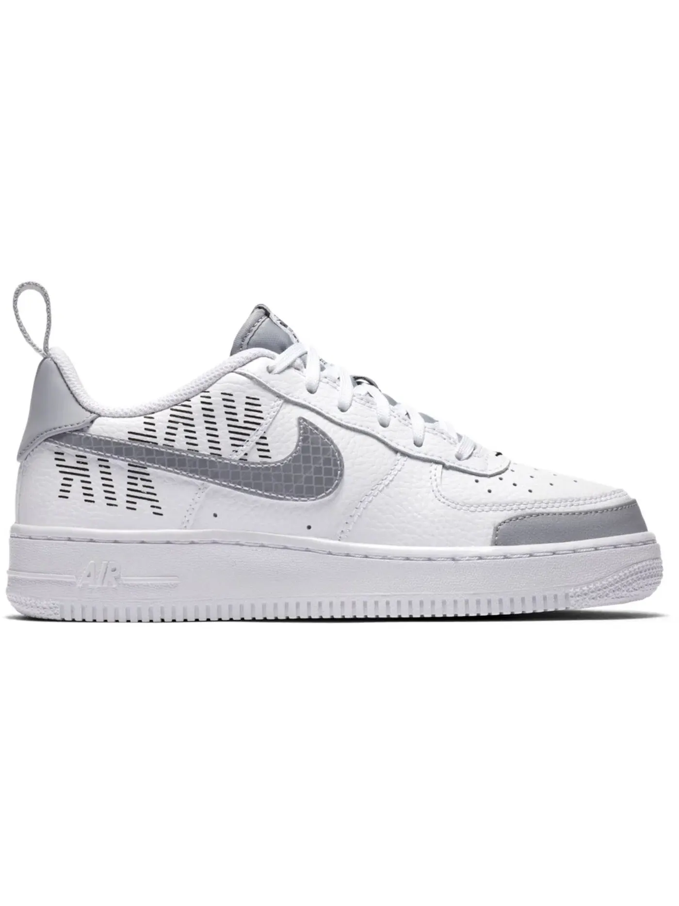 Детские кроссовки с длинным шнурком Nike Air Force 1 Low LV8 Nike — изображение 1 из 1, белый/серый