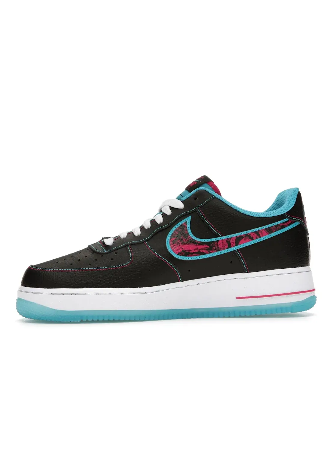 Мужские кеды Lifestyle с принтом Nike Air Force 1 Low Miami Nights Nike — изображение 3 из 4, черный//розовый