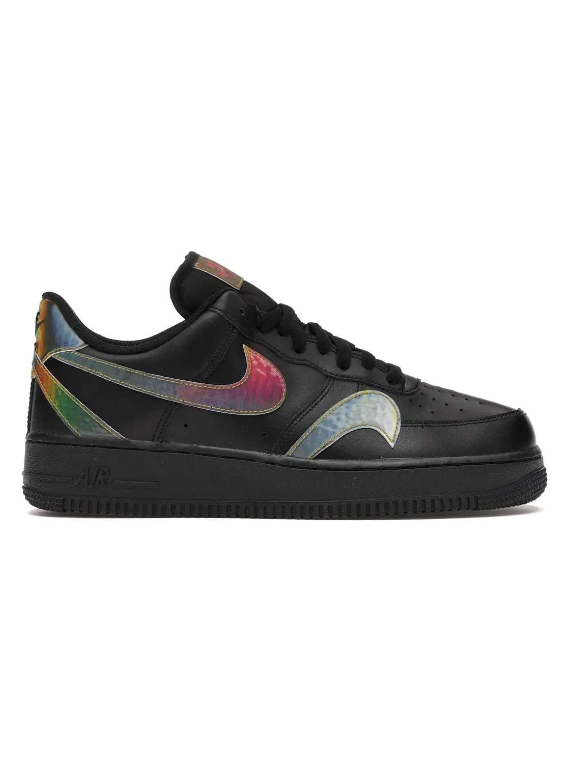 Мужские кроссовки с дизайном Misplaced Swooshes Nike Air Force 1 Low — изображение 1 из 4, черный/серебристый