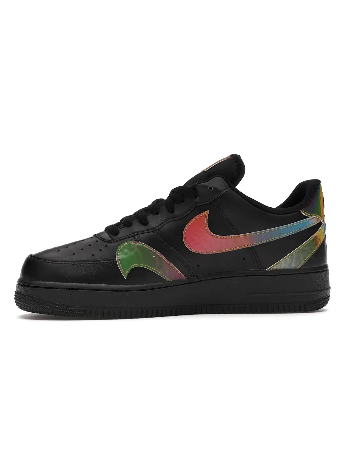 Мужские кроссовки с дизайном Misplaced Swooshes Nike Air Force 1 Low — изображение 3 из 4, черный/серебристый