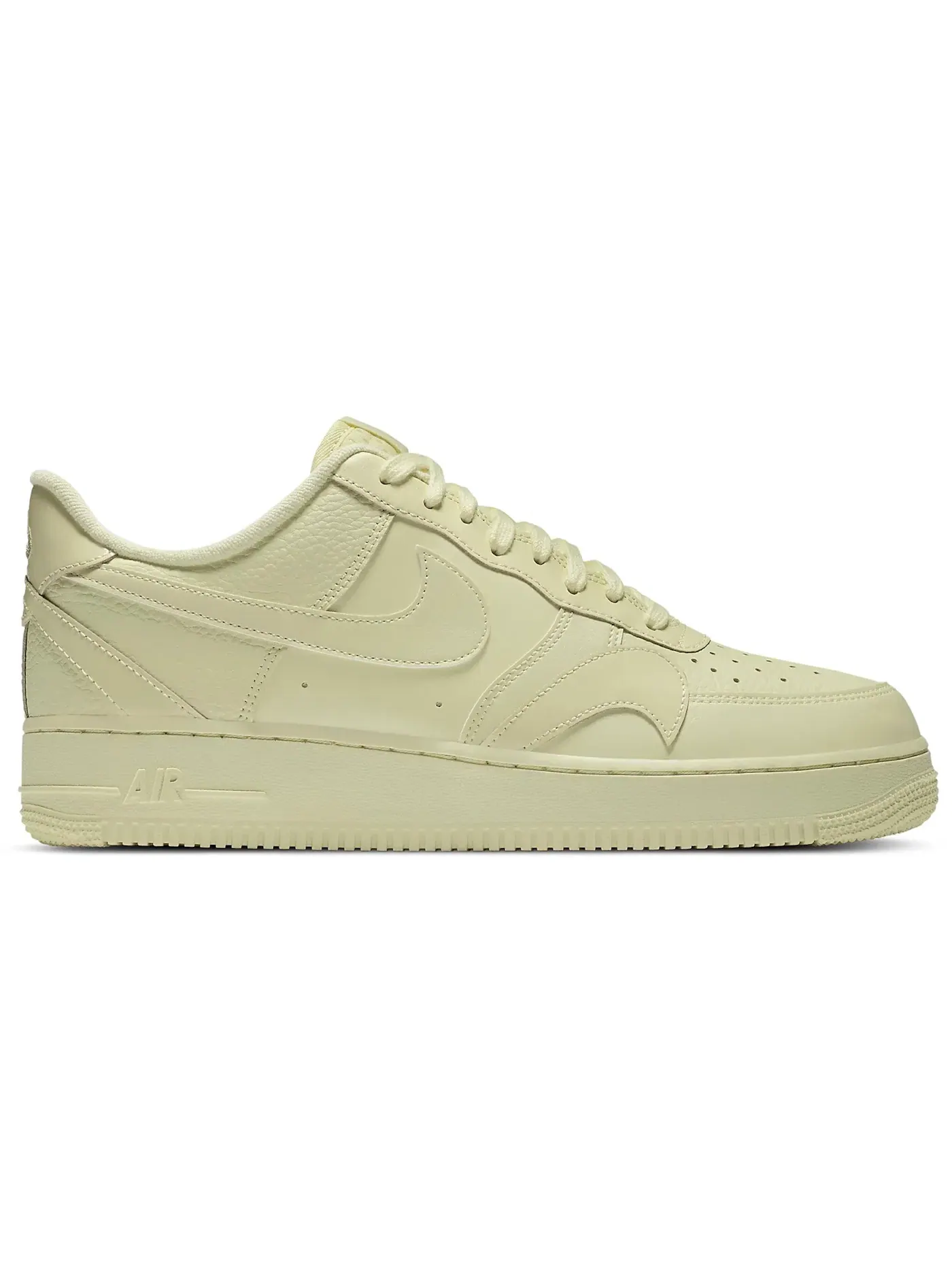 Мужские кроссовки с нестандартным размещением свашей Nike Air Force 1 Low Nike — изображение 1 из 1, бледный желтый