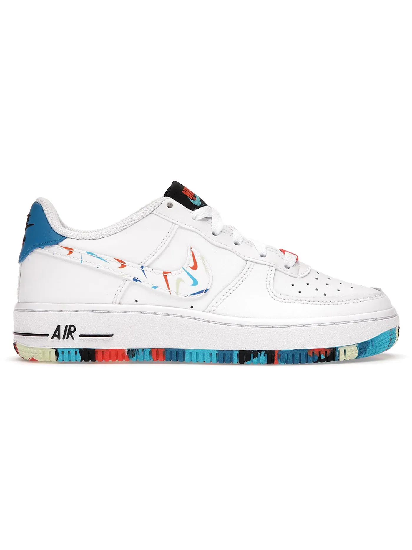 Детские кроссовки Lifestyle с разноцветными элементами Nike Air Force 1 Low — изображение 1 из 1, белый/мульти