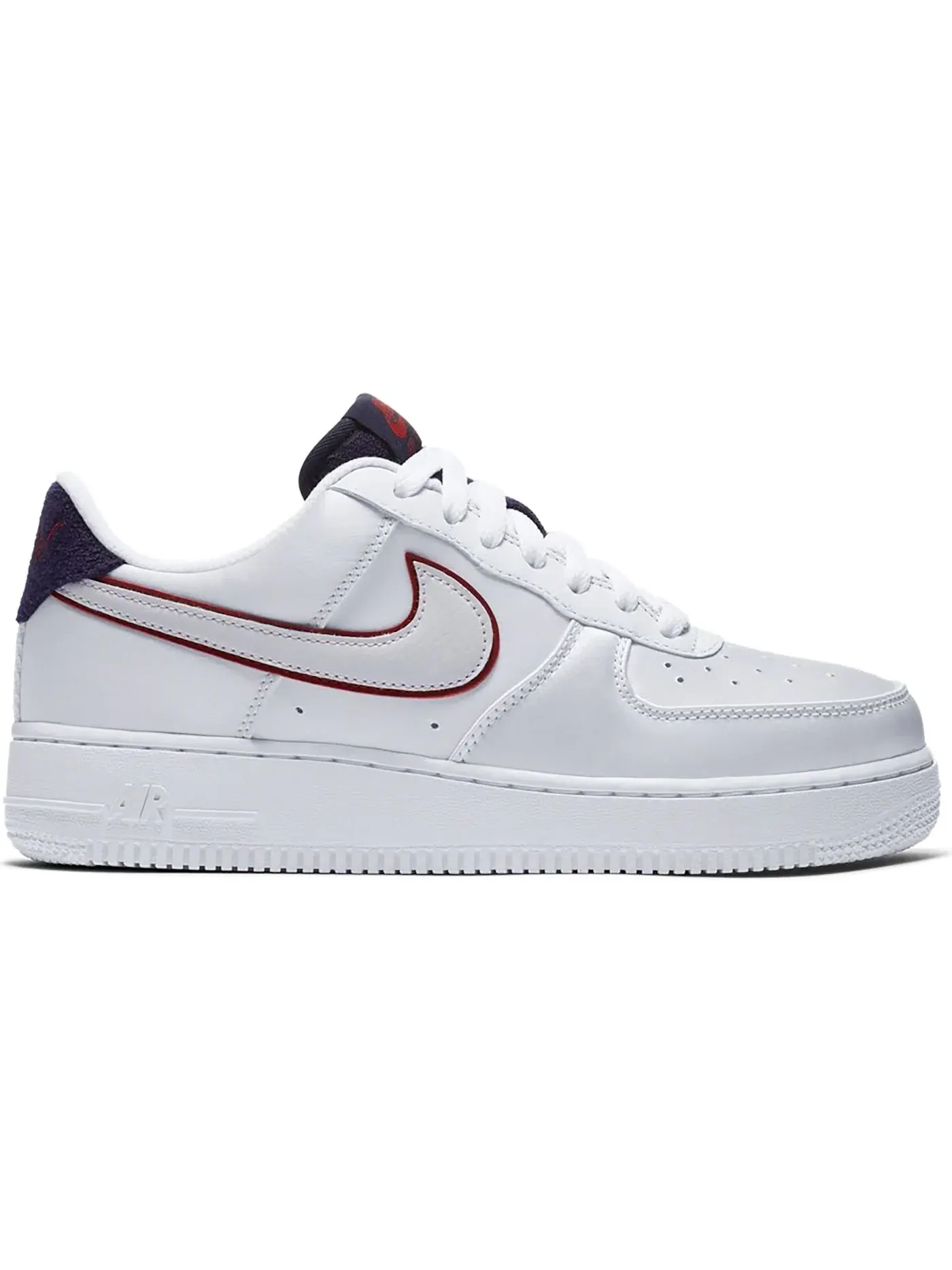 Женские кроссовки с белой атласной отделкой Nike Air Force 1 Low — изображение 1 из 1, белый/белый-синий
