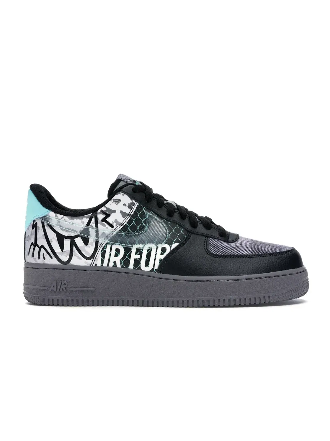 Мужские кроссовки Lifestyle Nike Air Force 1 Low — изображение 1 из 4, черный/платиновый-черный