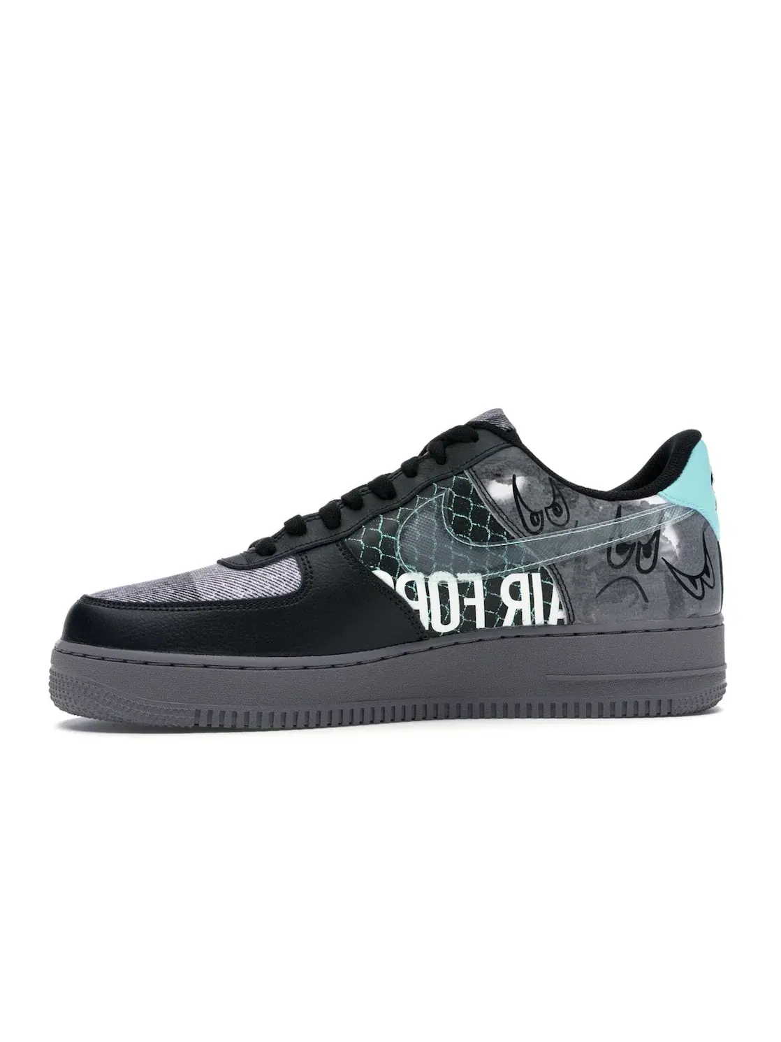 Мужские кроссовки Lifestyle Nike Air Force 1 Low — изображение 3 из 4, черный/платиновый-черный