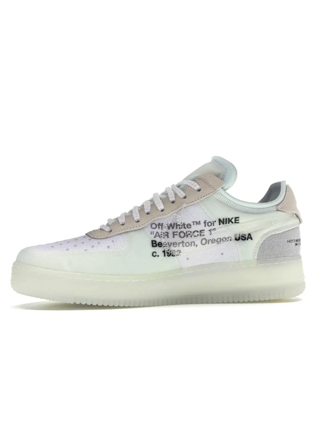 Мужские кроссовки с полупрозрачным верхом Nike Air Force 1 Low Off-White — изображение 3 из 4, белый/белый