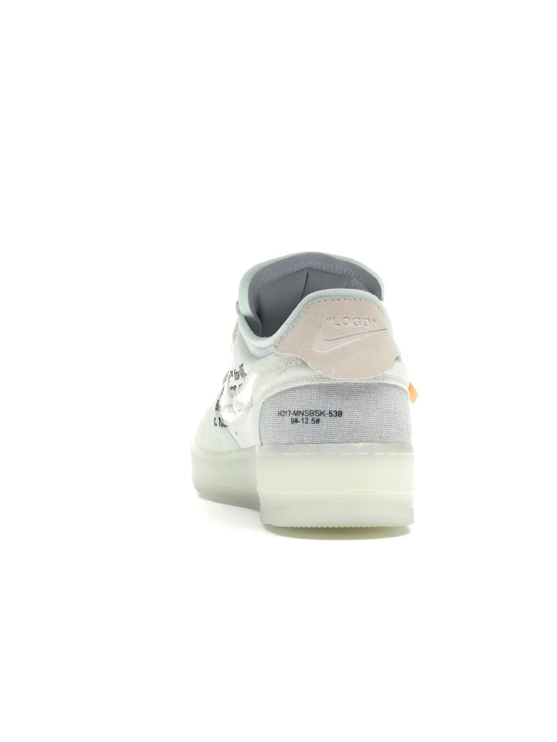 Мужские кроссовки с полупрозрачным верхом Nike Air Force 1 Low Off-White — изображение 4 из 4, белый/белый