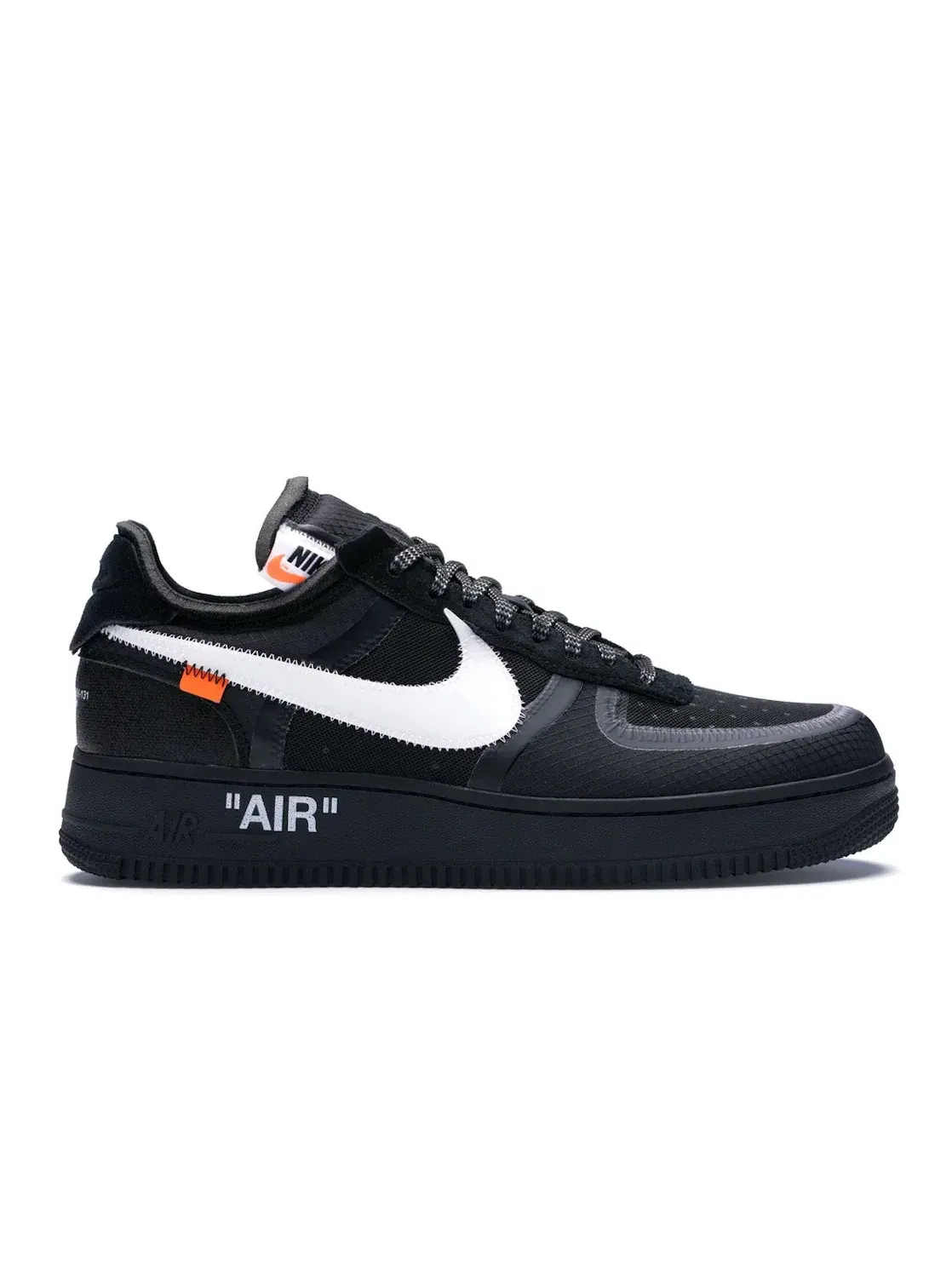 Мужские кроссовки с дизайном Off-White Nike Air Force 1 Low Nike — изображение 1 из 4, черный/белый--черный